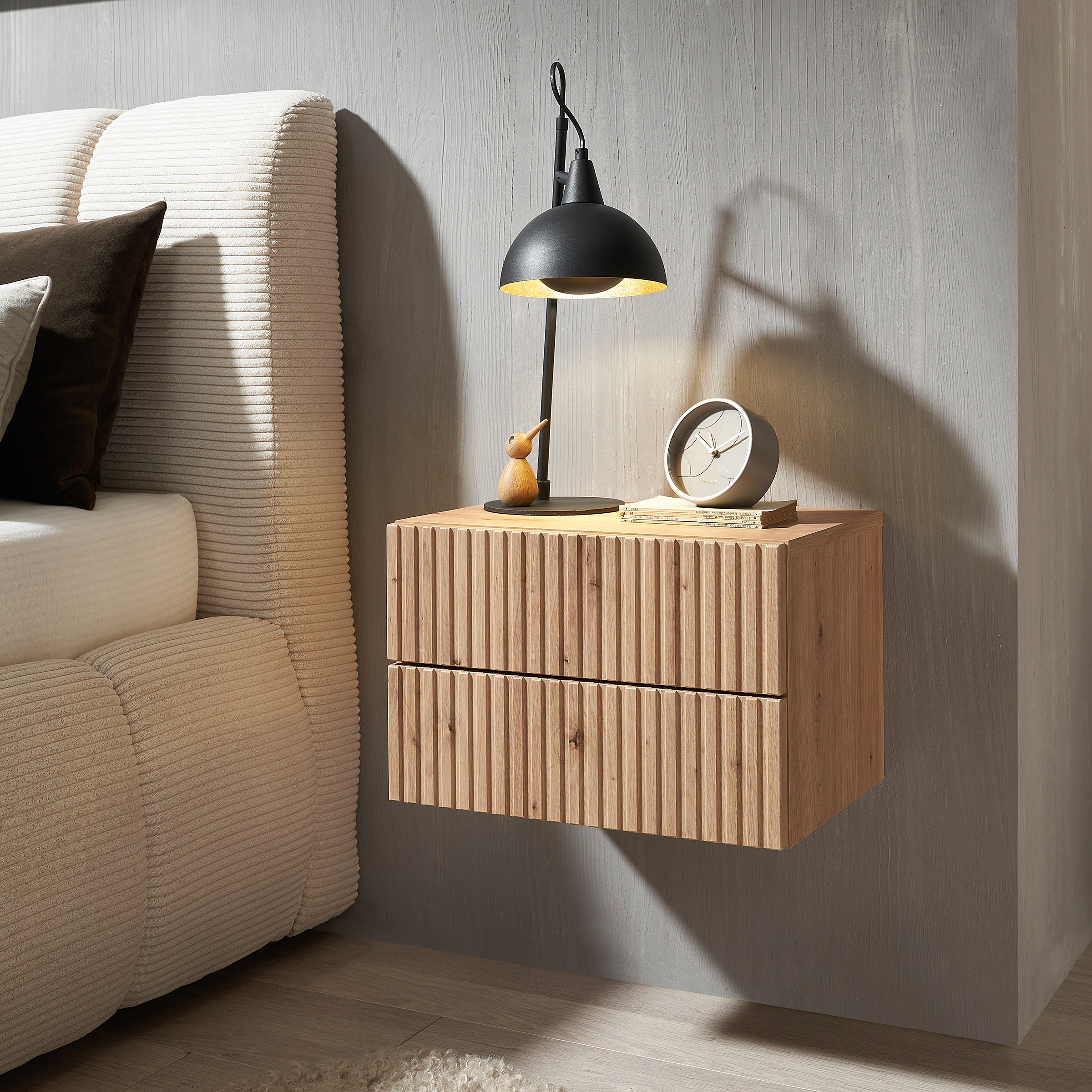 Floating Nightstand Narella Artisan Oak Decor