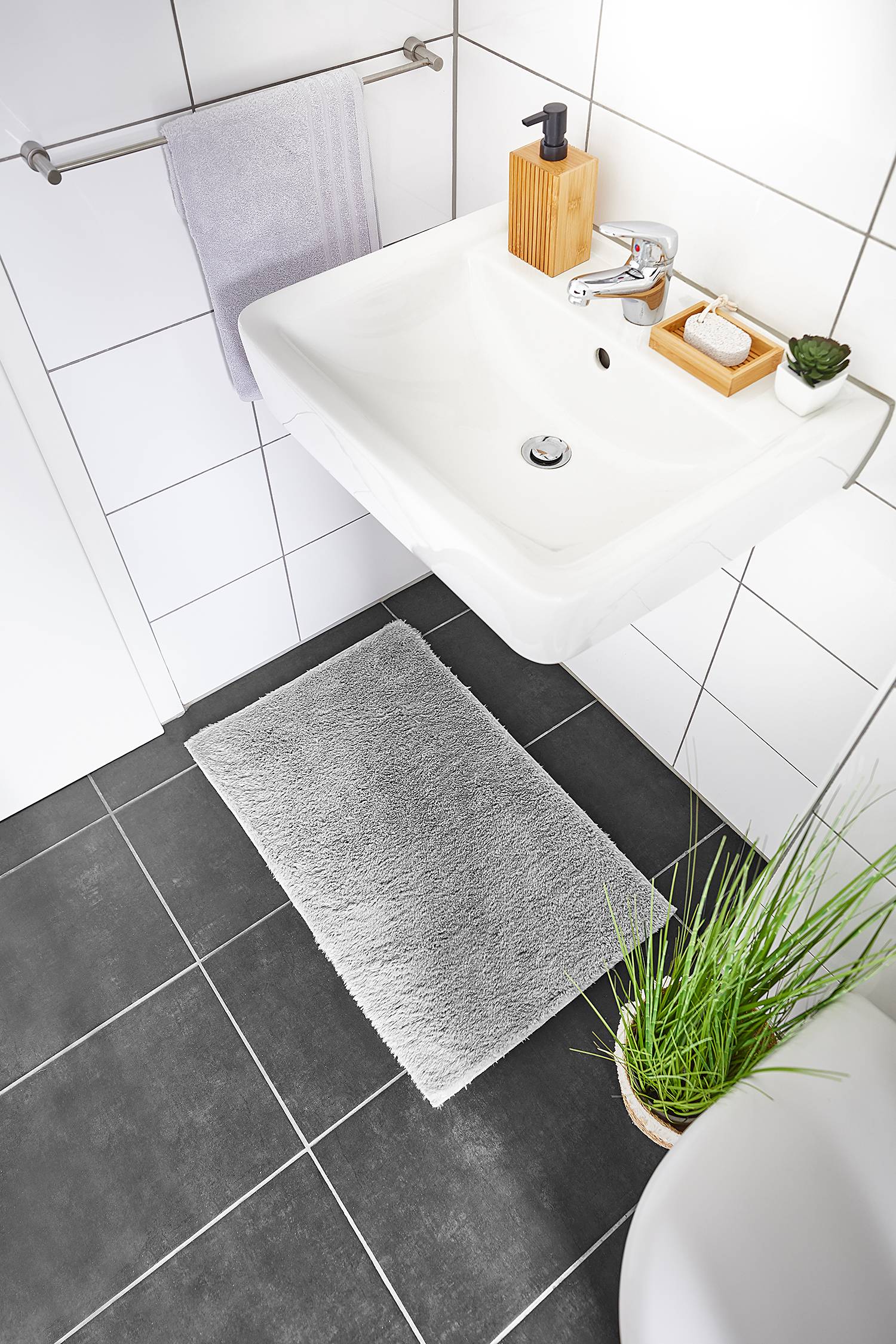 Florida Badematte Grau 60 x 100 cm
