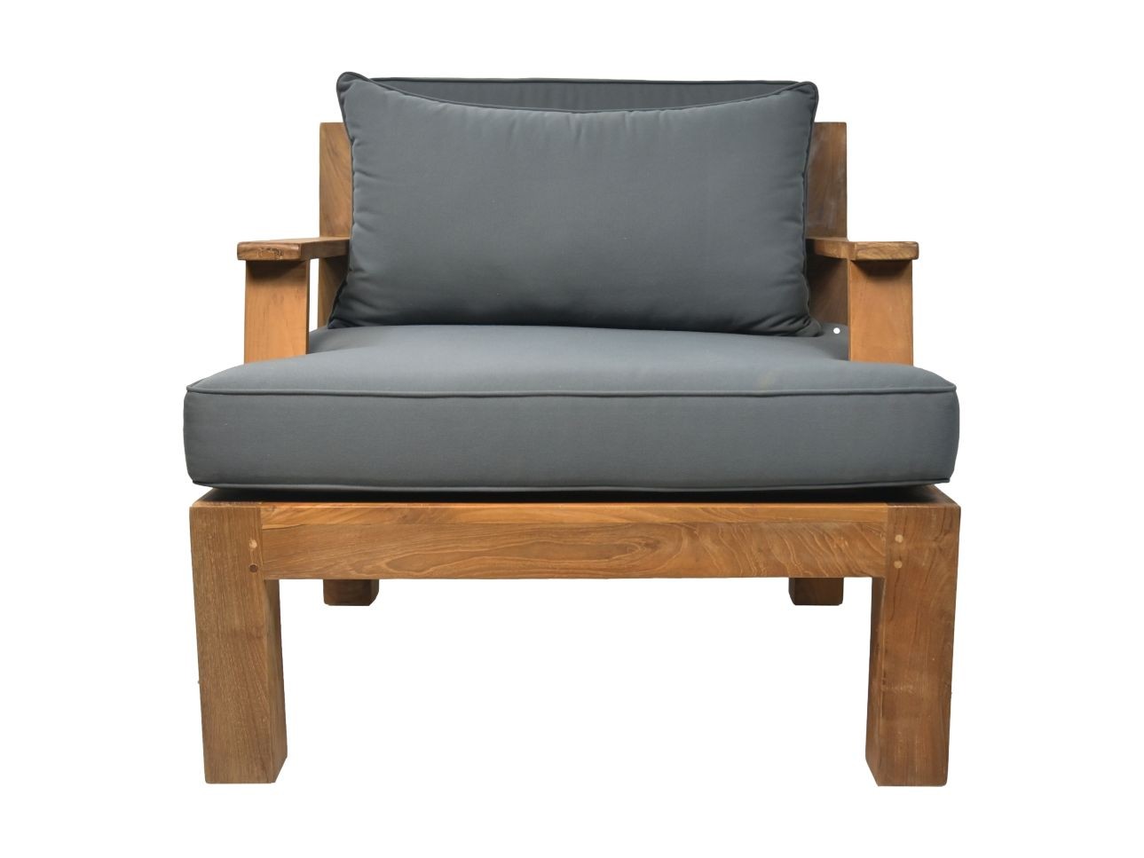 Garten Armlehnsessl Teakholz Textil