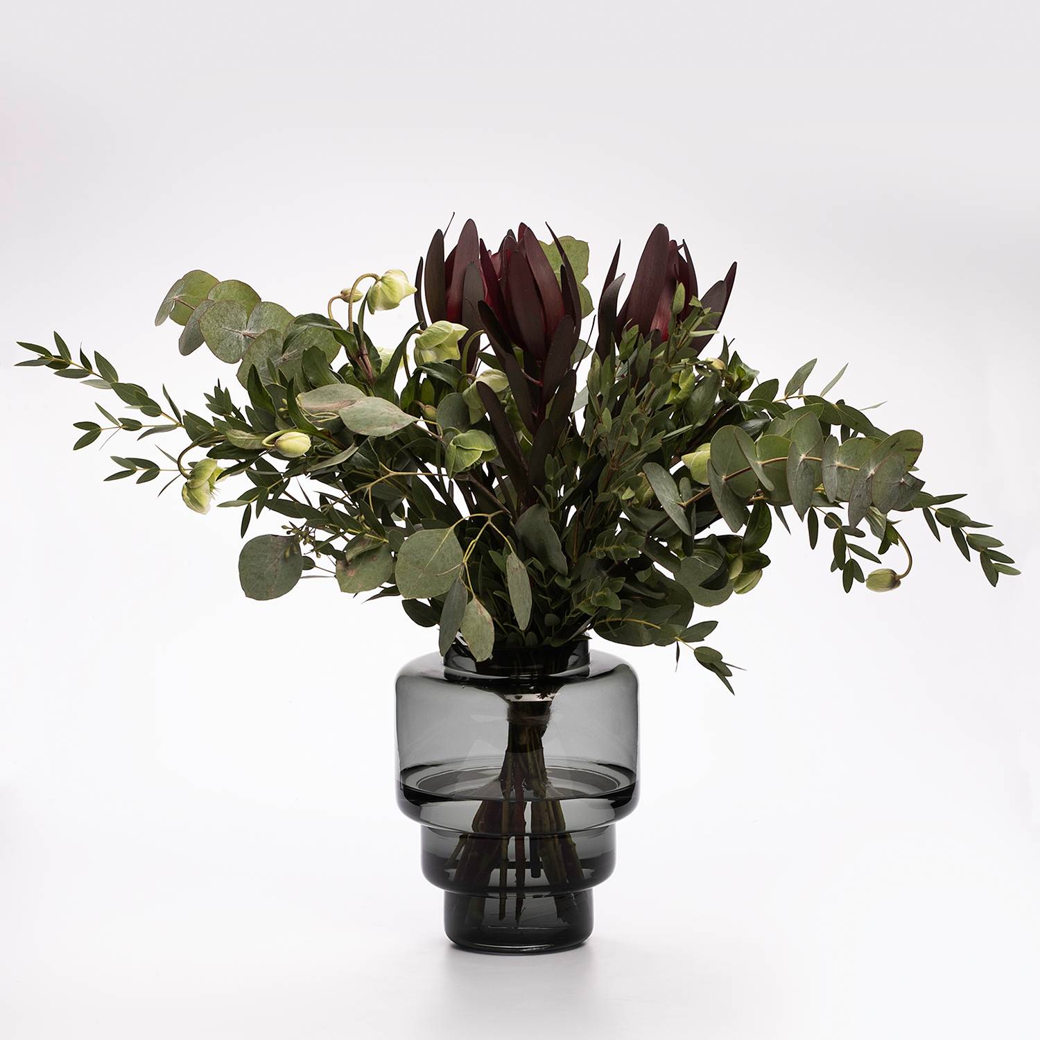 Vase Akka I Glas Grau