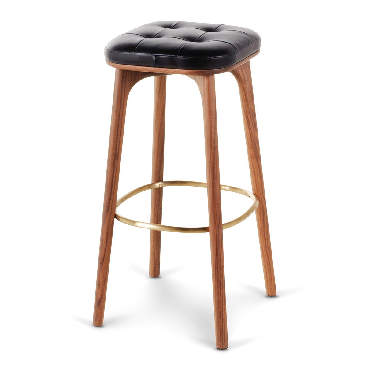 UTILITY Stool Leather Black