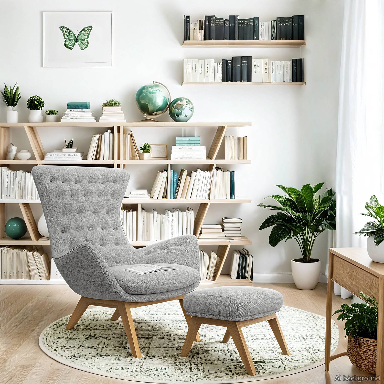 Hocker Hepburn Hellgrau
