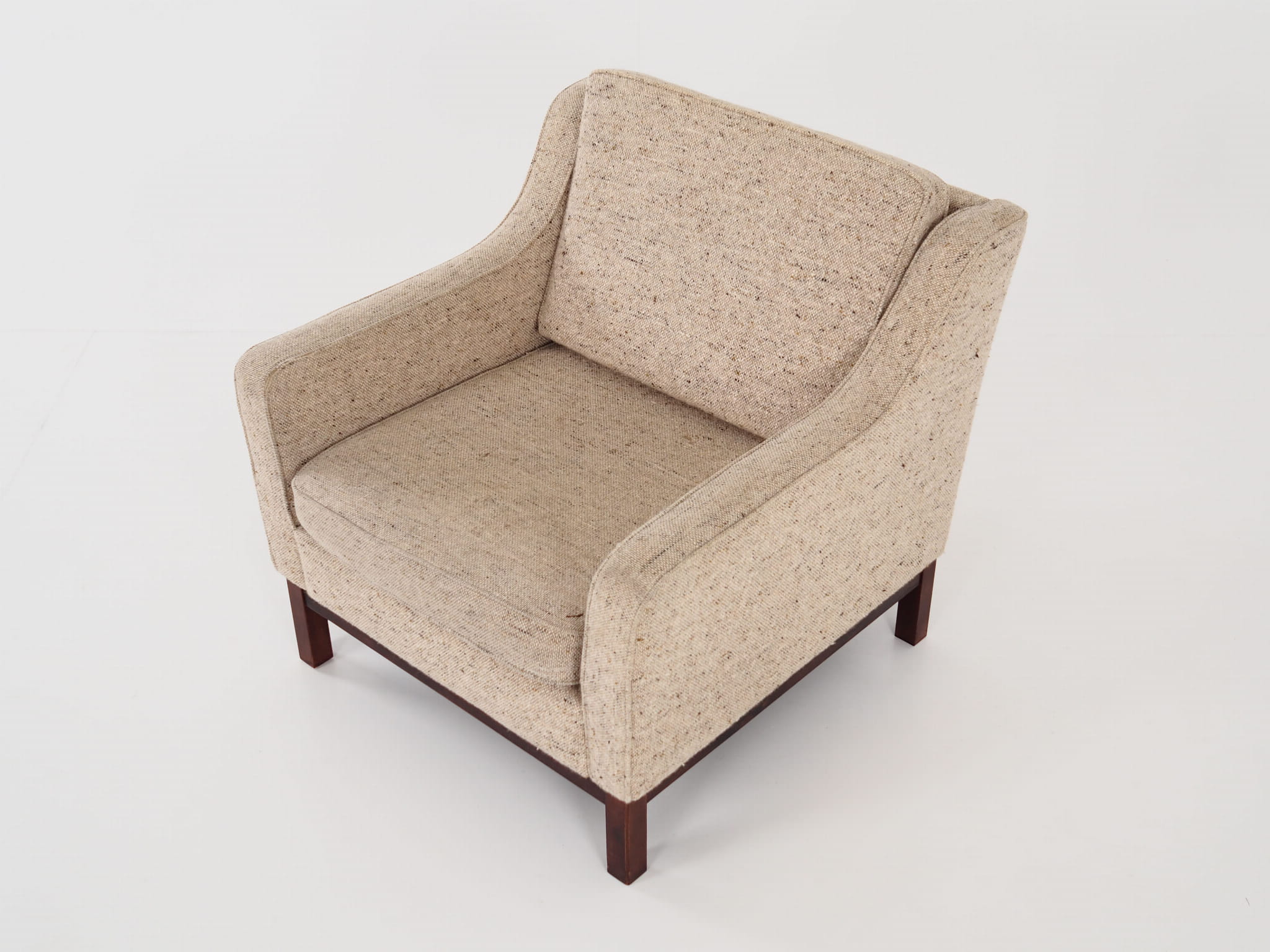 Vintage Sessel Buchenholz Textil Beige 1970er Jahre 