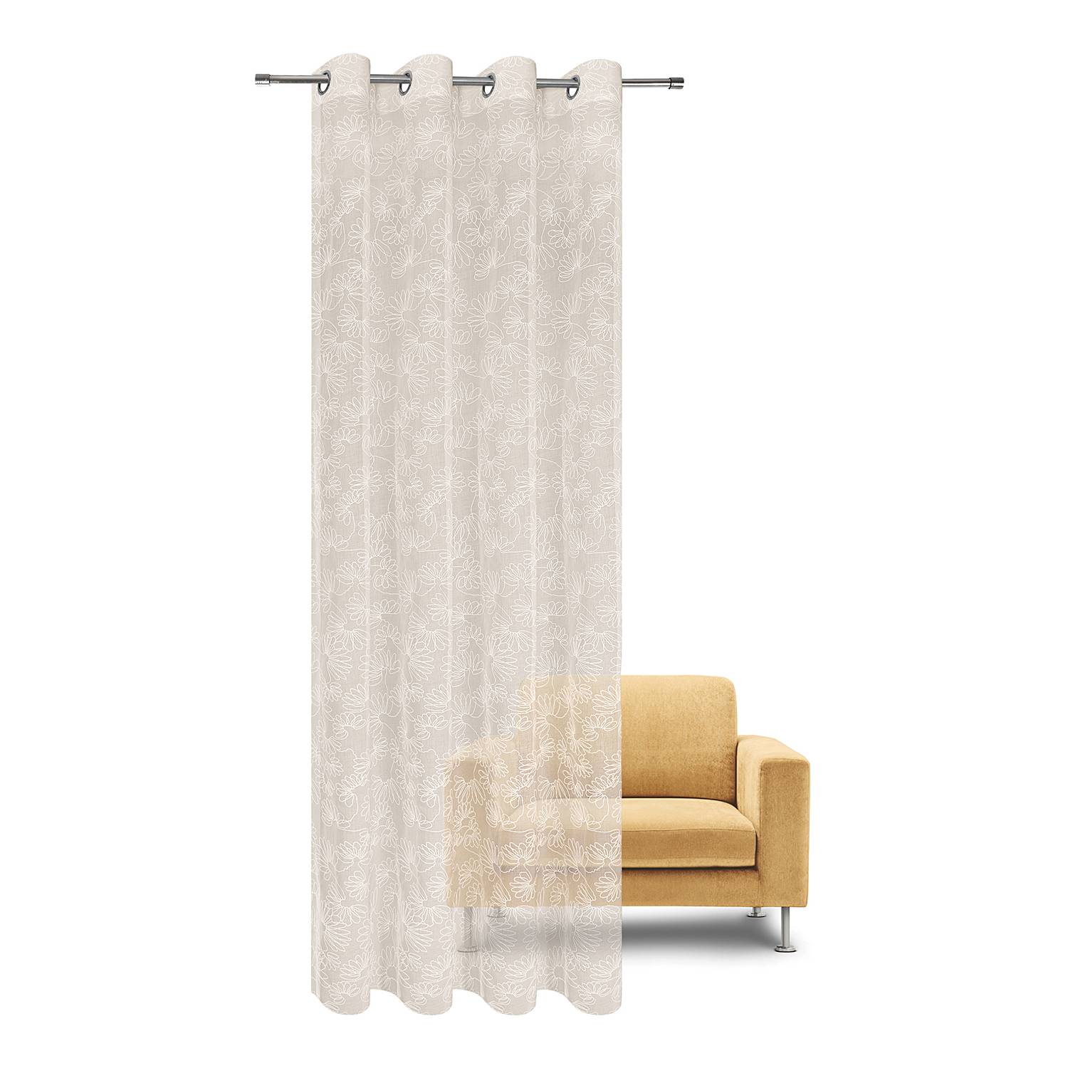 Ösenschal Dumti Polyester Weiß