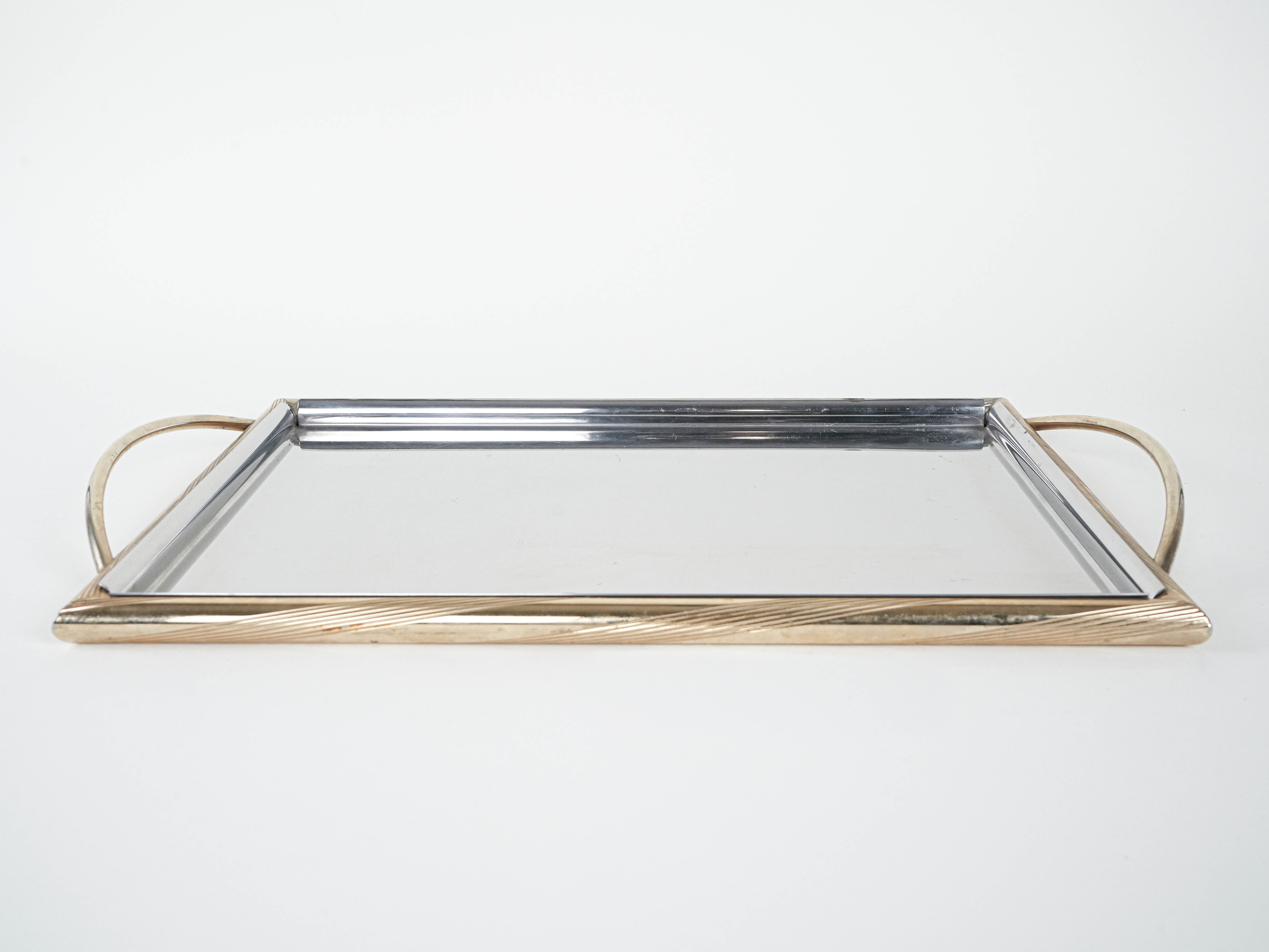 Stainless steel tray silver