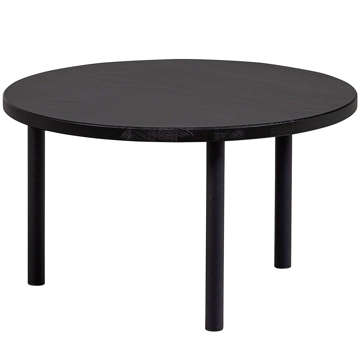 Couchtisch Kontha Pinie Schwarz Durchmesser: 60 cm