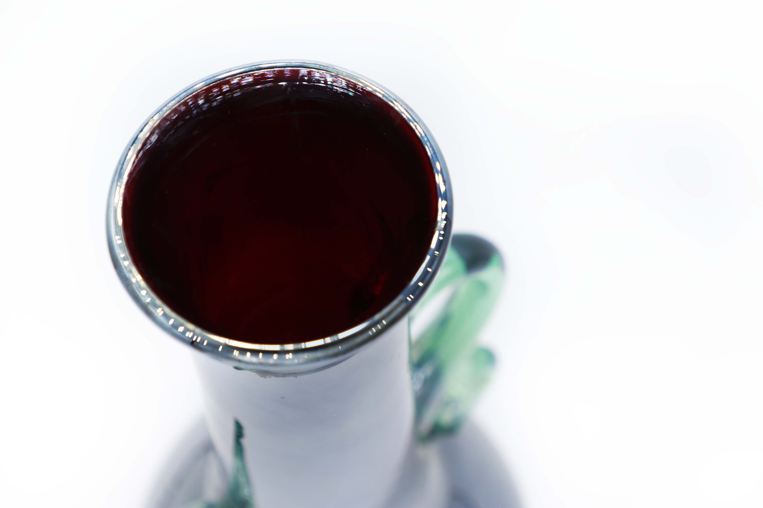 Vintage Jugendstil Henkelvase Abrissglas