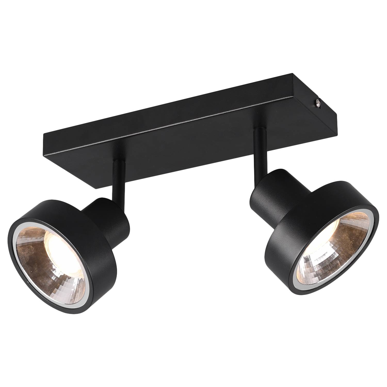 Leon Deckenleuchte Aluminium Schwarz 2-flammig