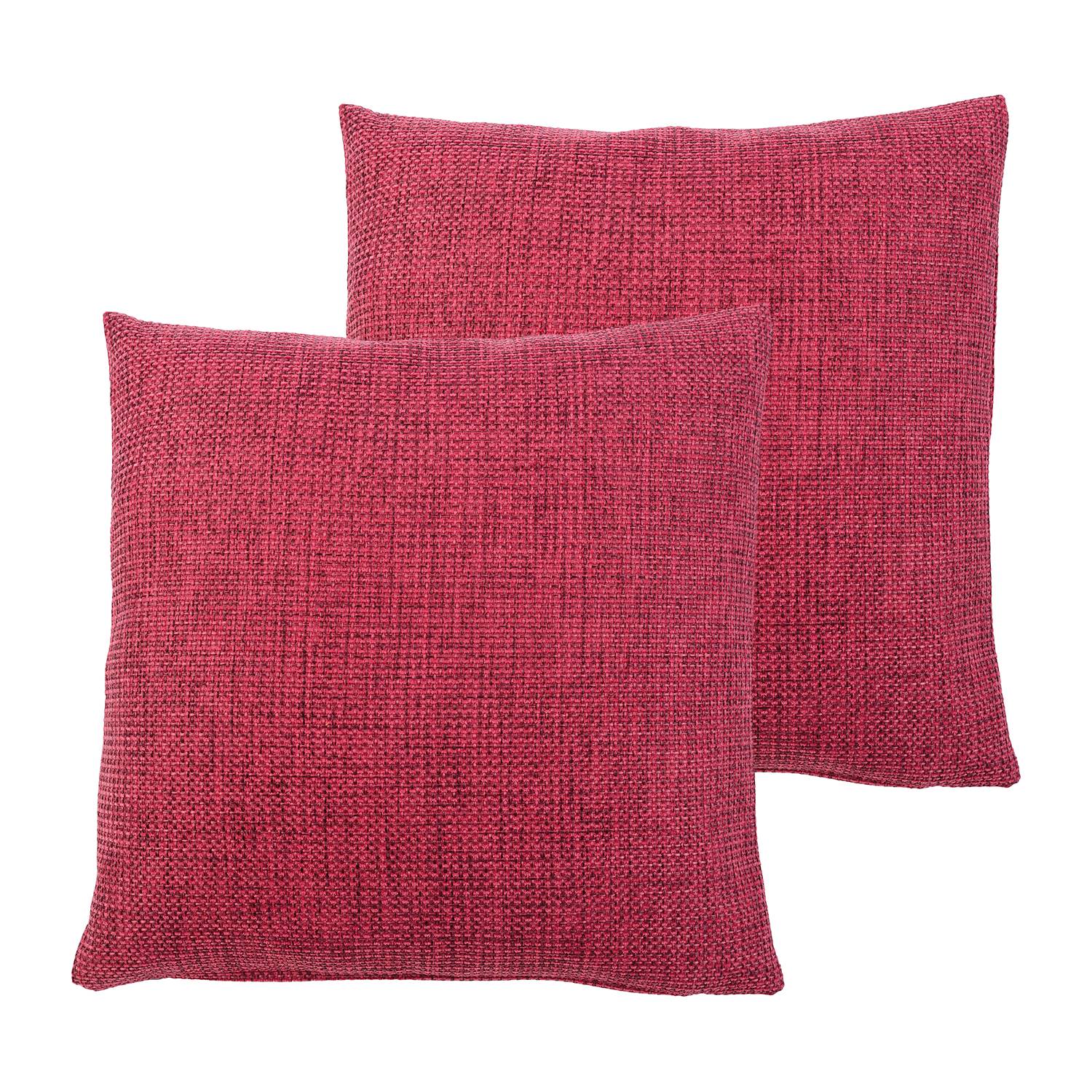 2x Dallas Kissenbezug Kunstfaser Himbeere 50 x 50 cm