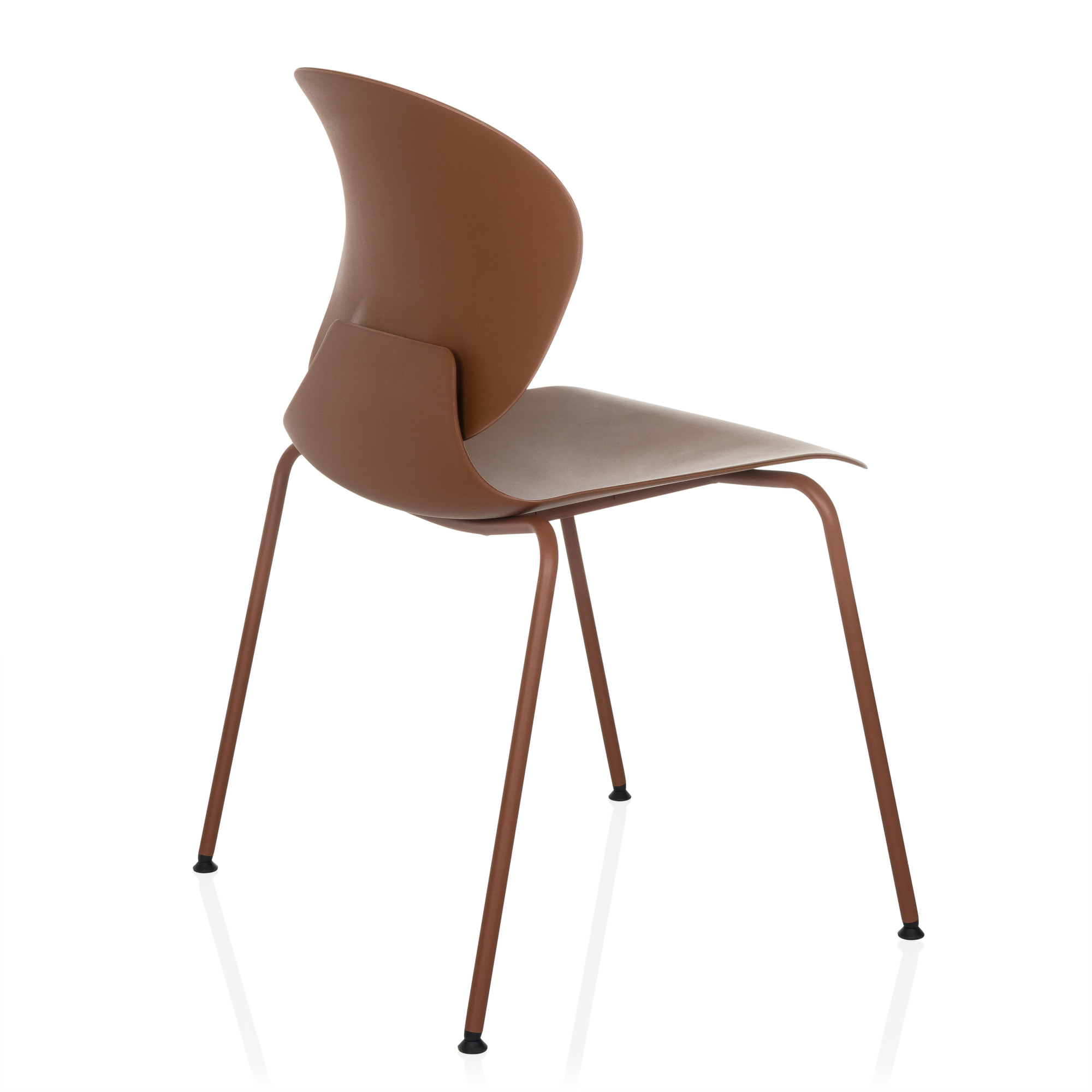 T36 VI Stackable chair plastic reddish-brown