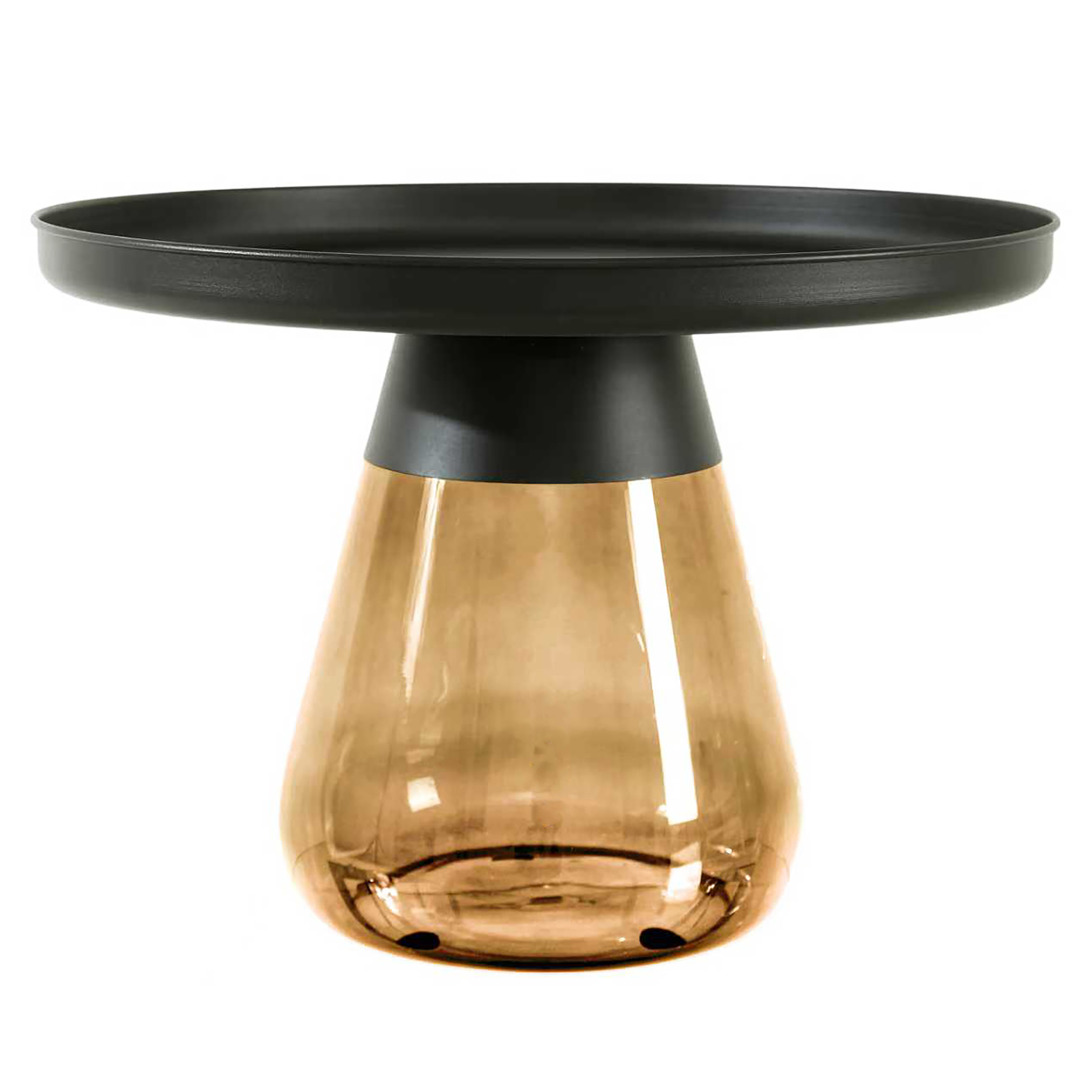 Caviatta Couchtisch Glas Metall Hellbraun 