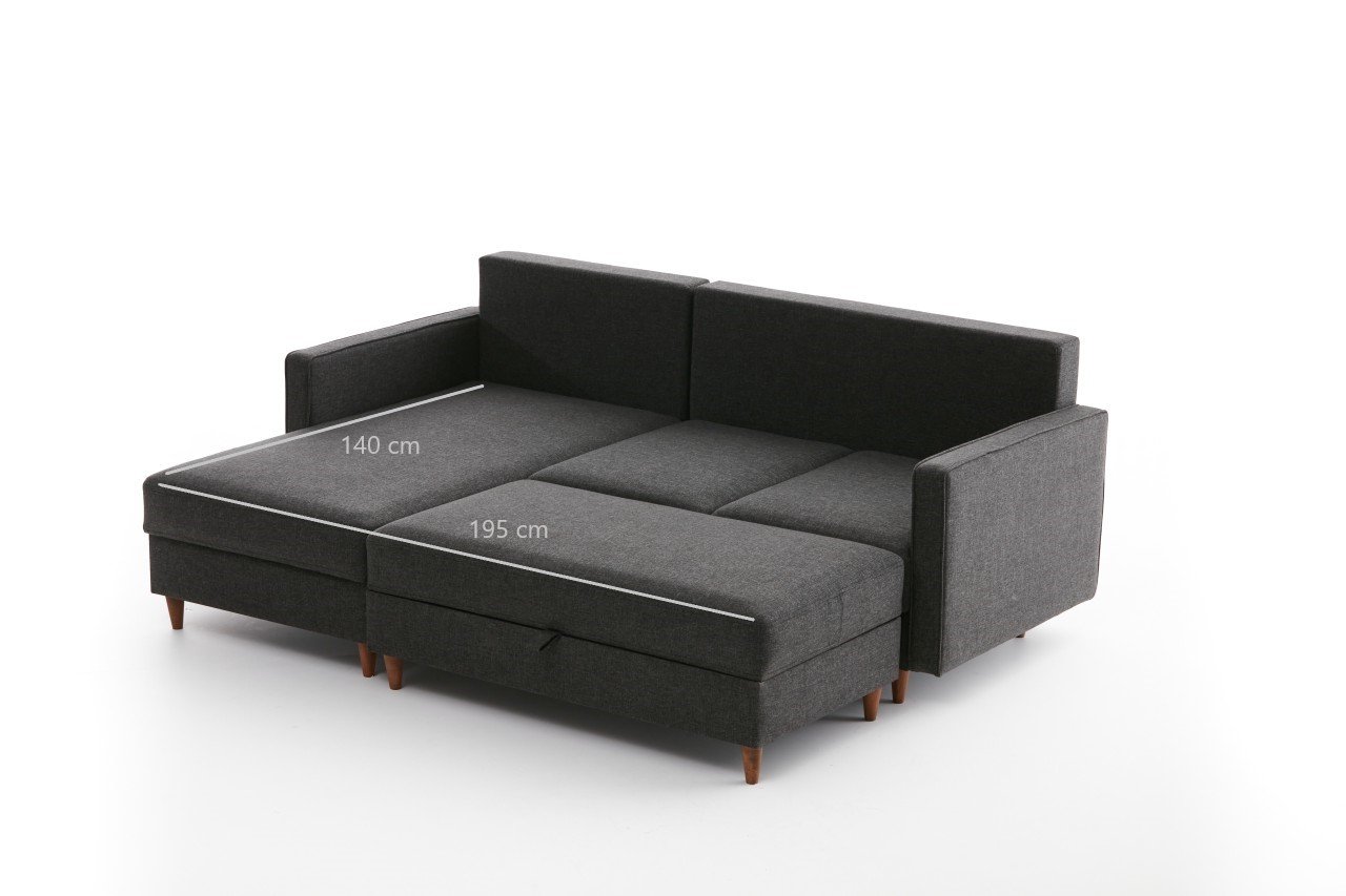 Sofa Chaise Lounge Left Anthracite