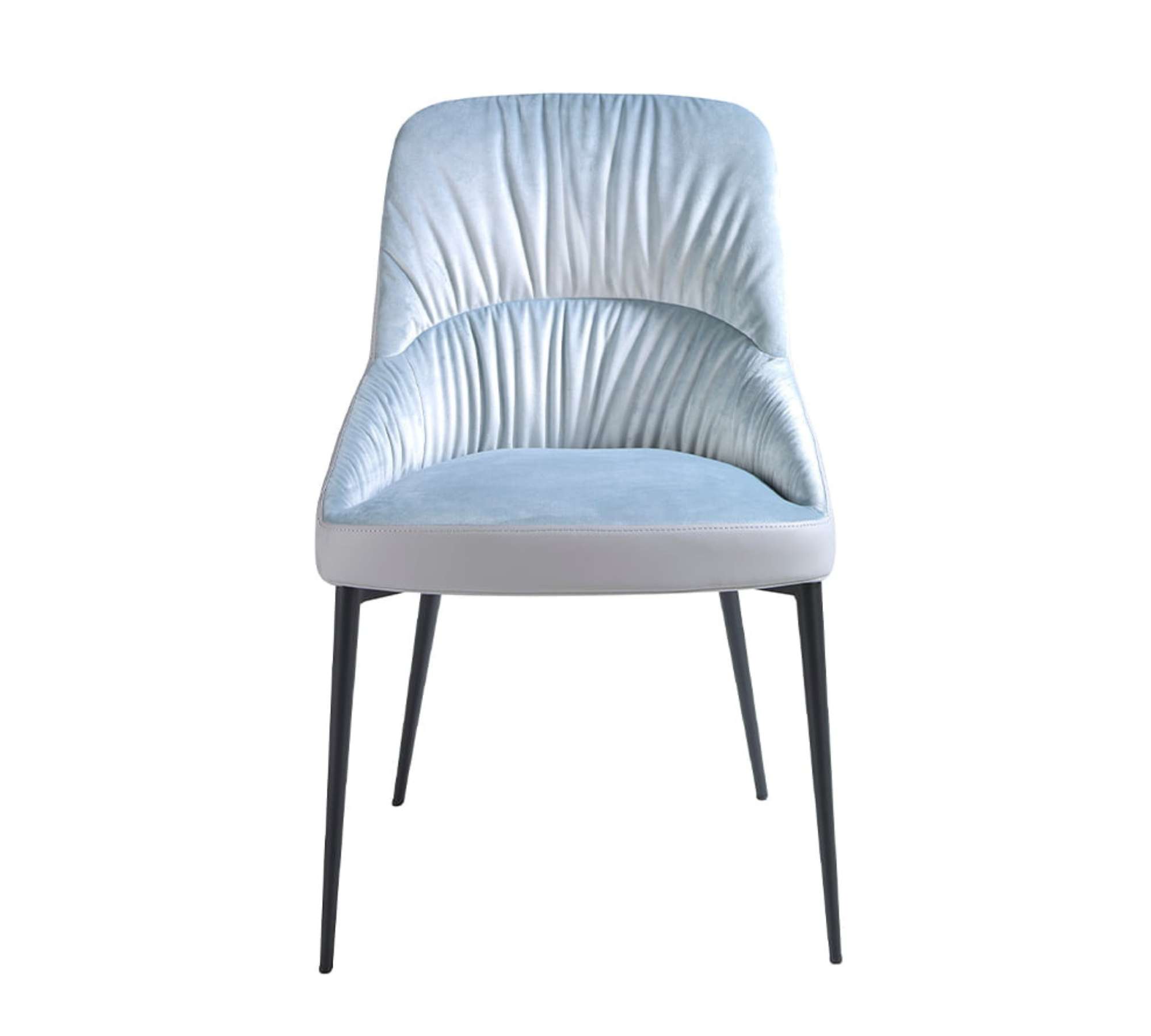 Stuhl Samt Kunstleder Blau