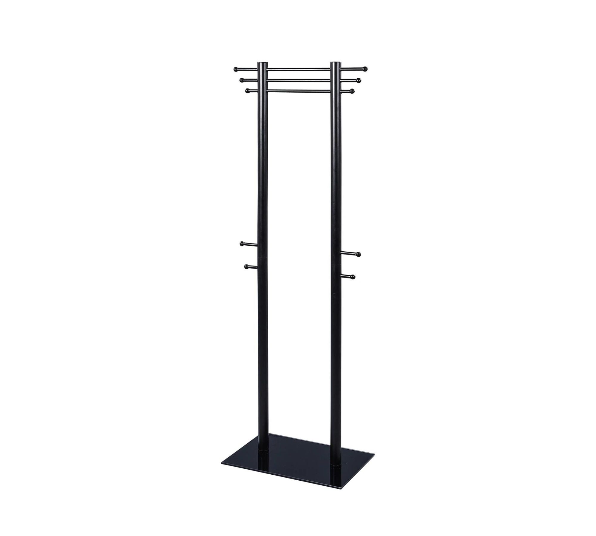 Garderobenstange Metall Glas Schwarz
