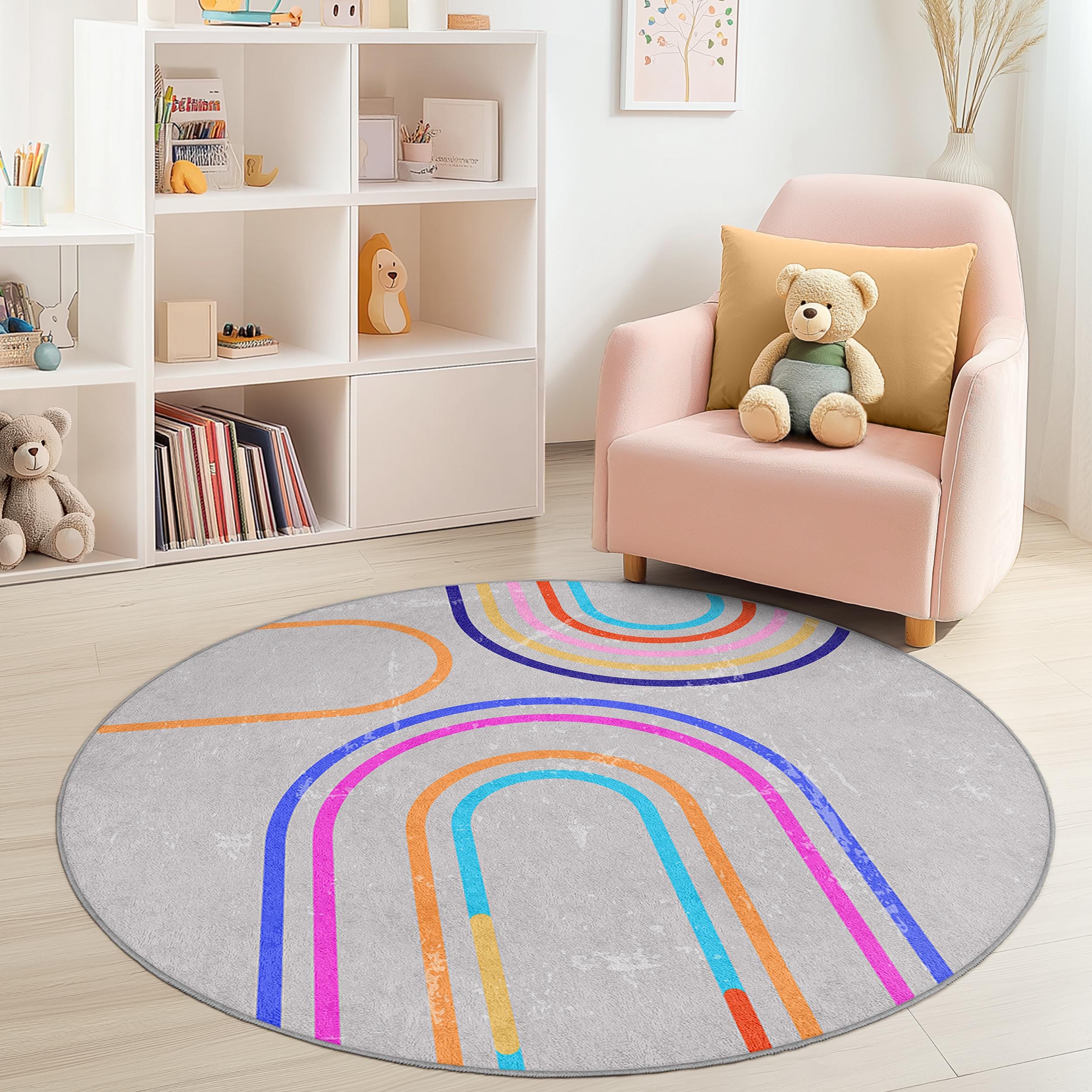 Tappeto per bambini arcobaleno multicolore Ø120cm