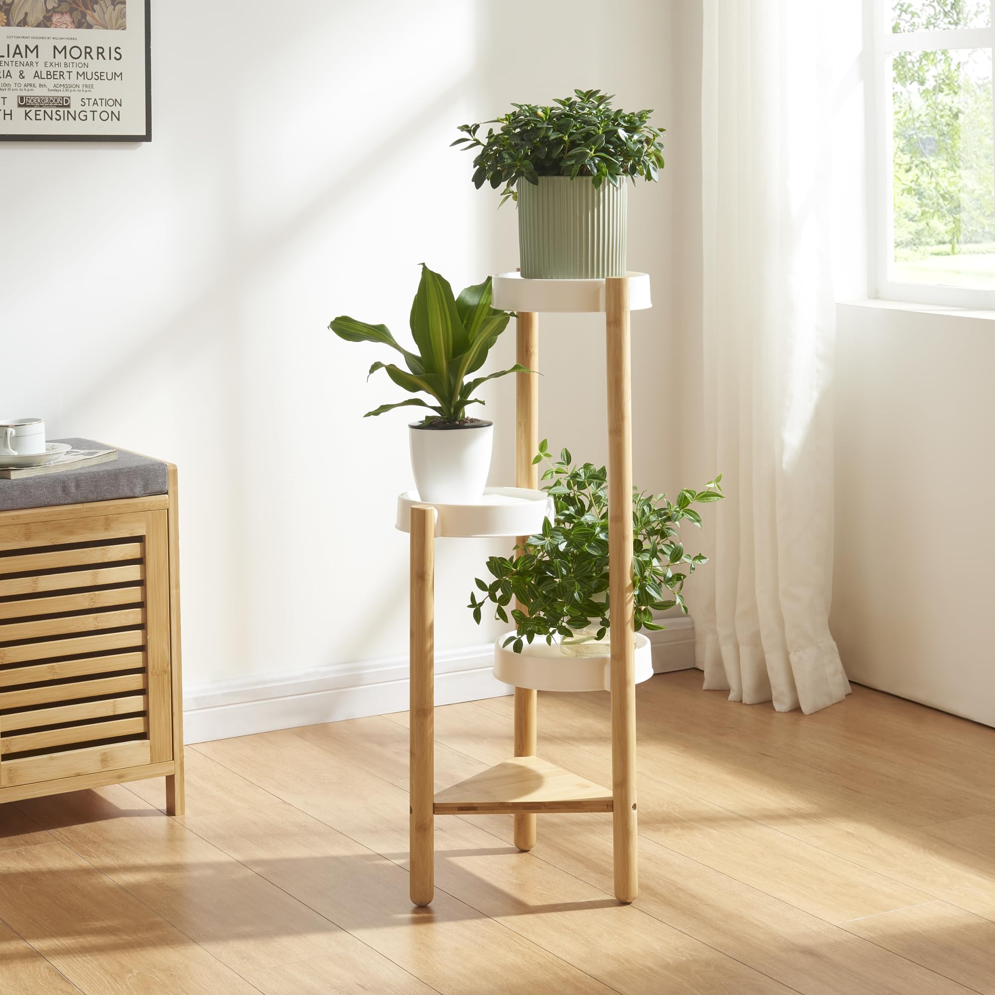 Sastamala Blumenregal Bambus Beige