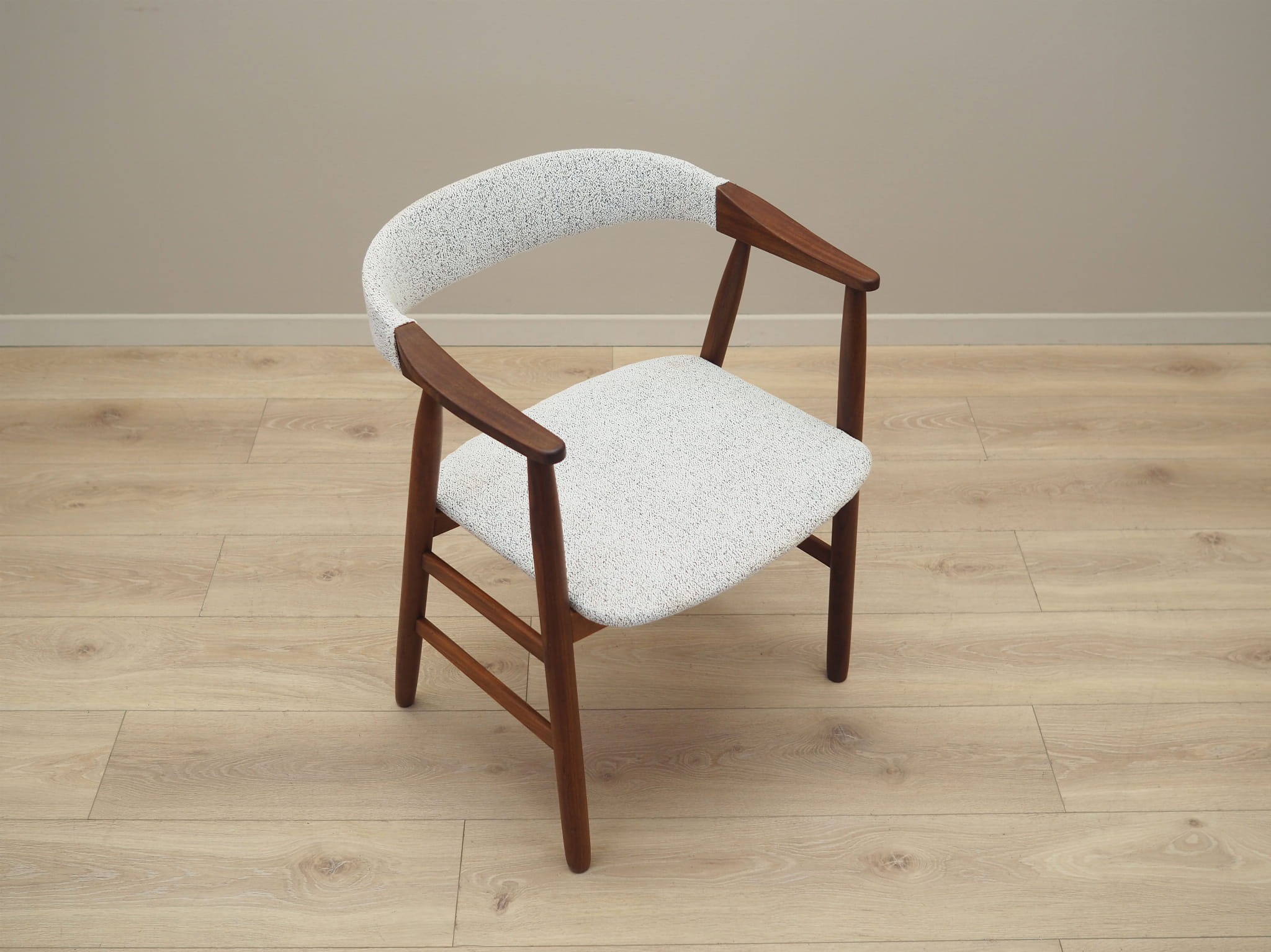 Vintage Armchair Teak White 1970s