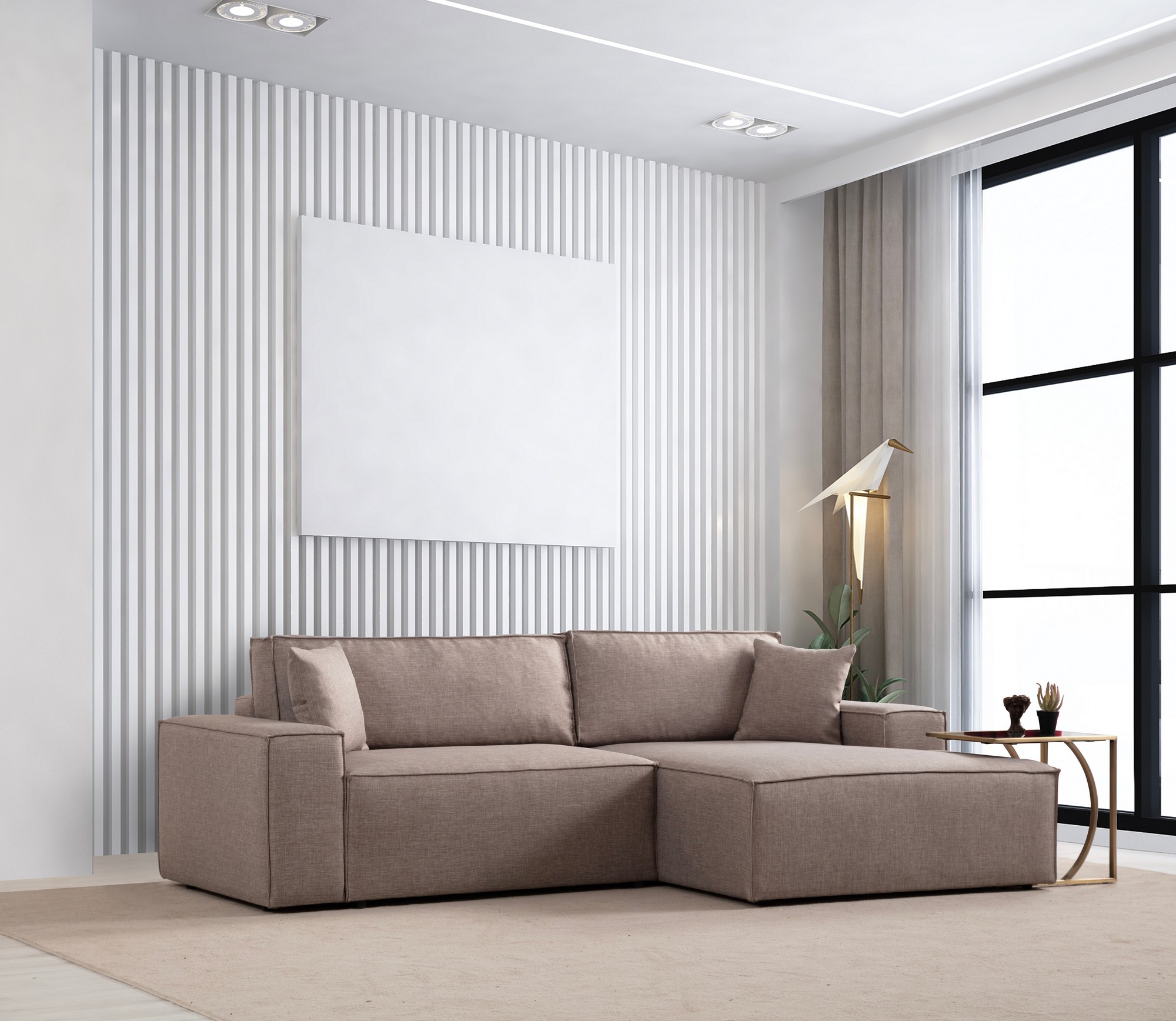 Pƒ±rlo Right Corner Sofa Brown