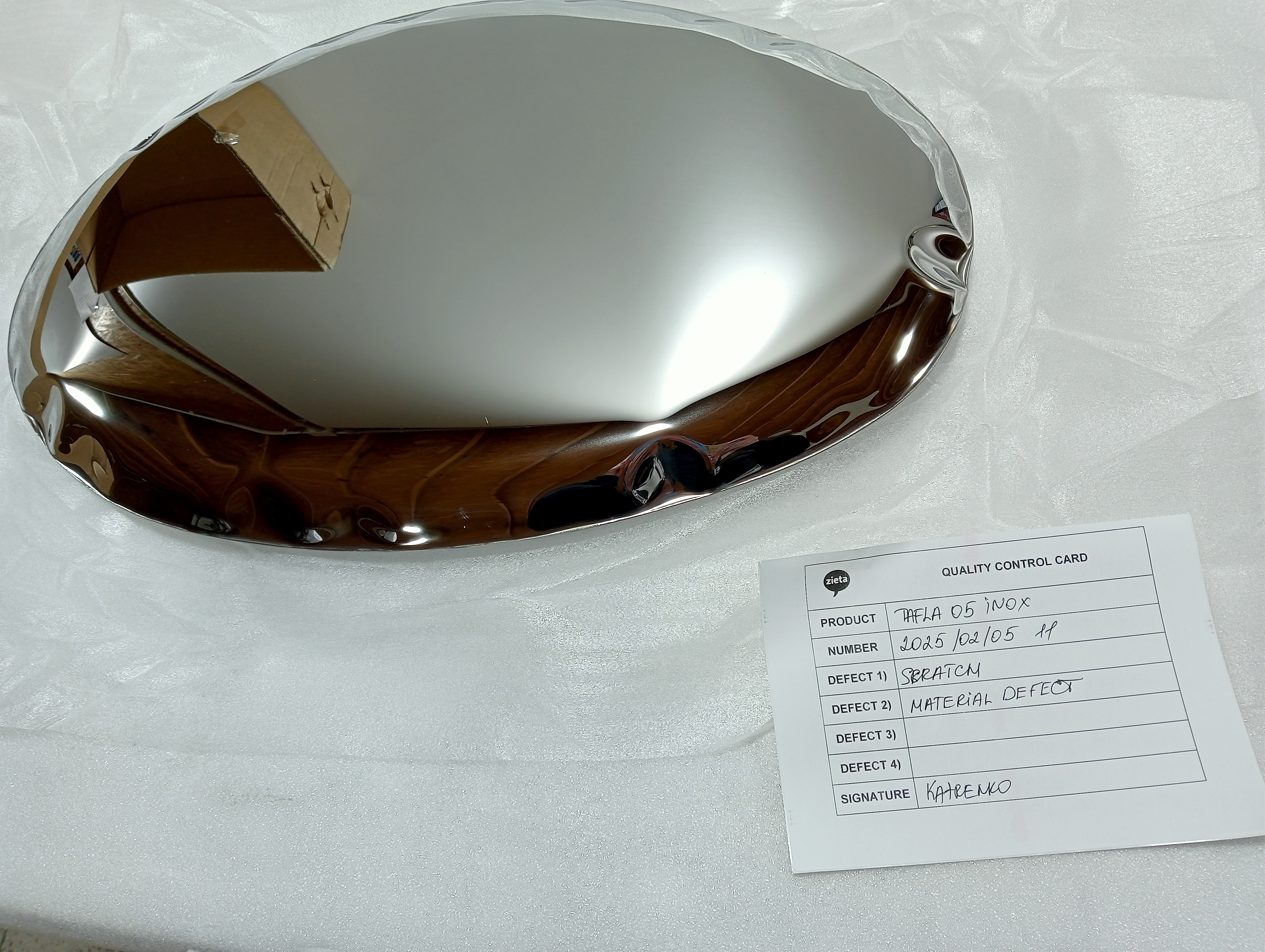 Tafla Spiegel O5 Edelstahl Inox Poliert Silber