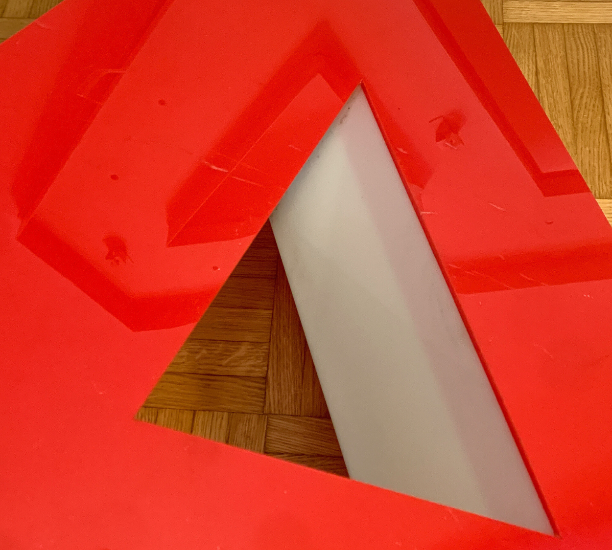 Leuchtbuchstabe A Metall Rot