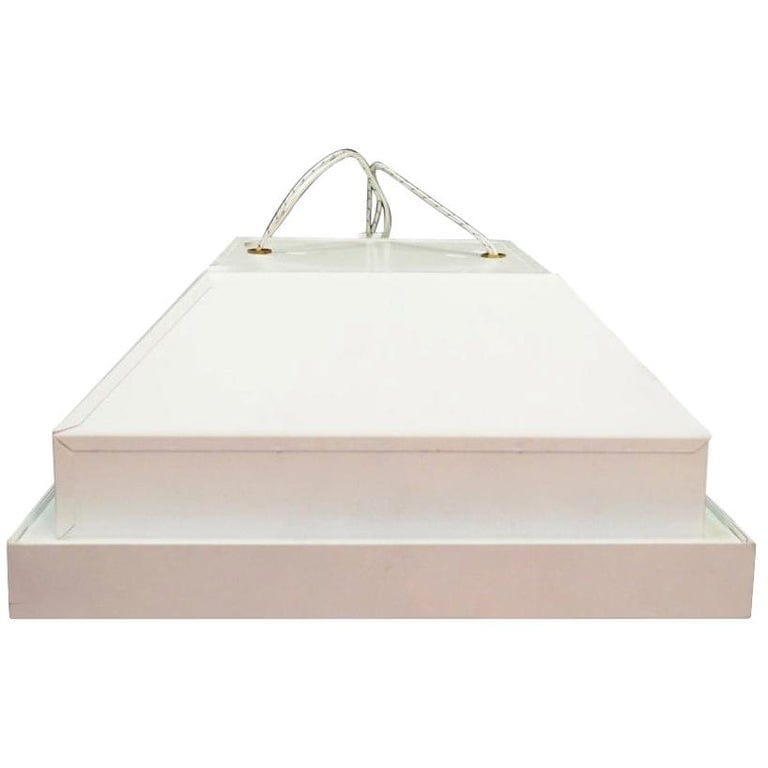 Vintage Pendant Lamp Metal White 1970s