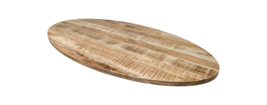 Ovale Tischplatte Mangoholz