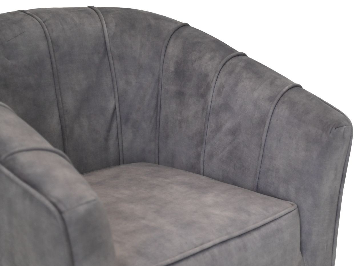 Chester Armlehnsessel Textil Metall Grau