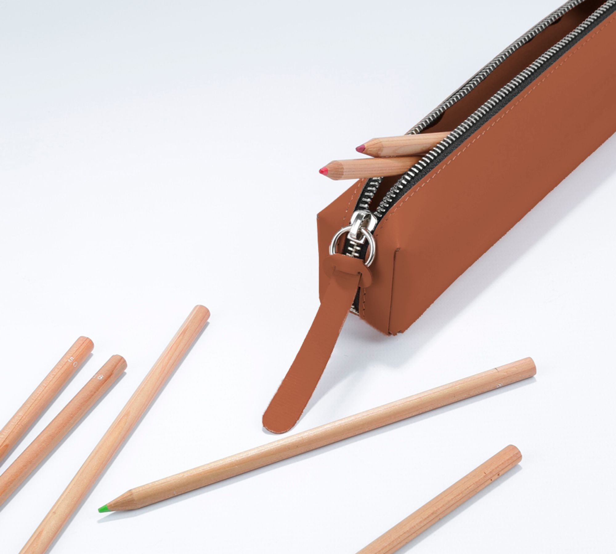 Federtasche Urban 3D 100% Recyceltes Leder Braun