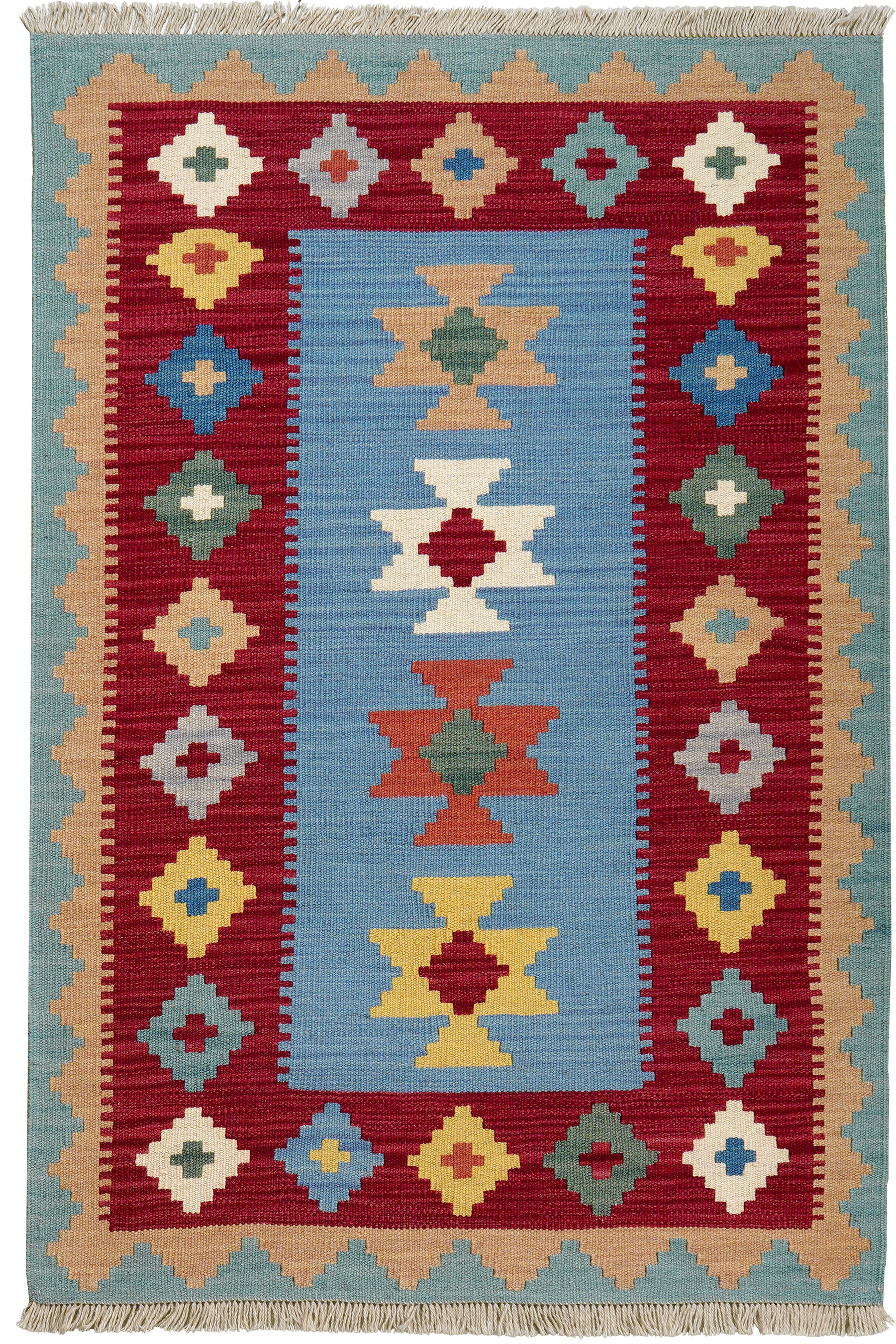 Kilim Gashgai Teppich Wolle Mehrfarbig