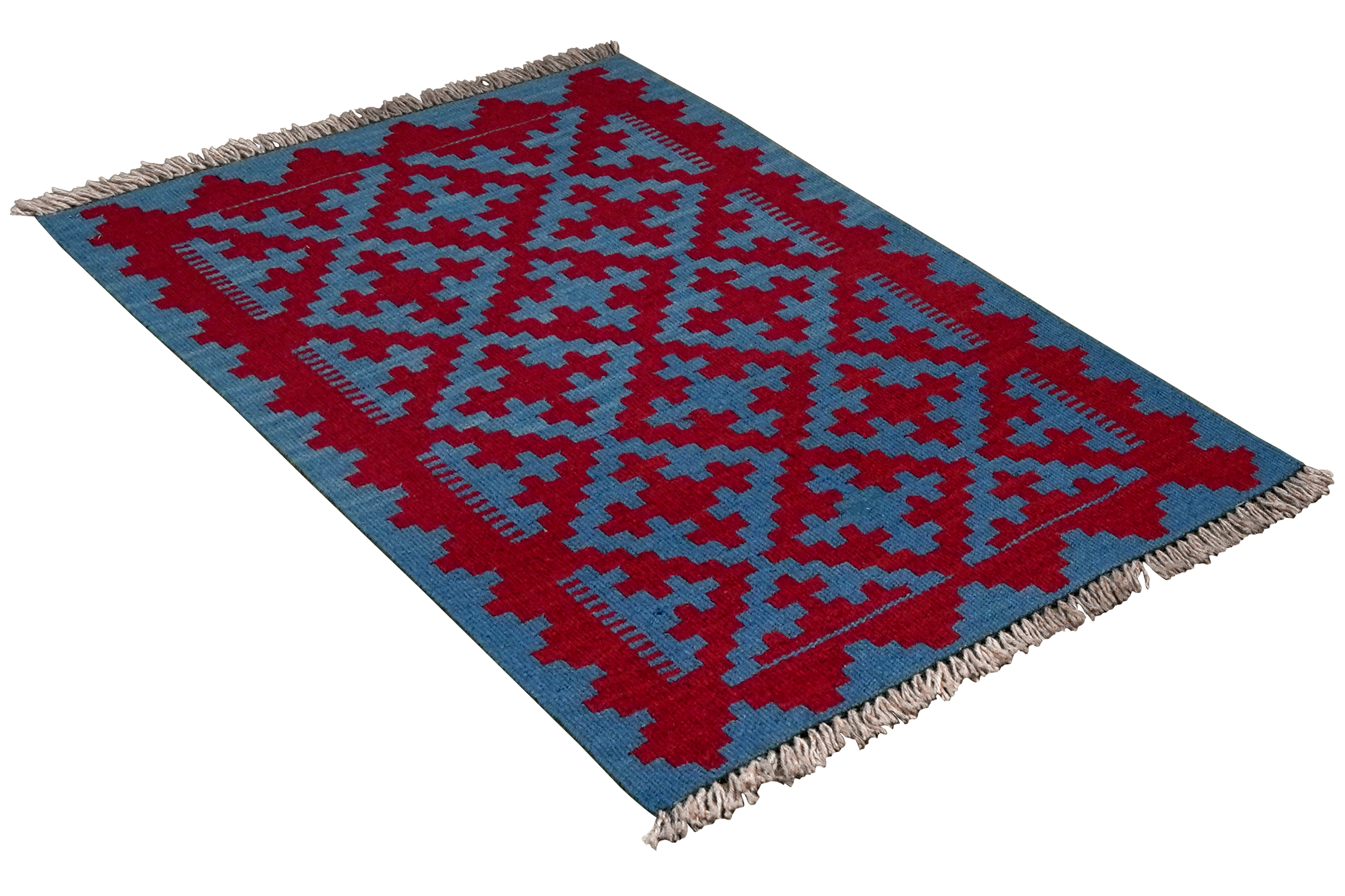 Kilim Gashgai Teppich Blau