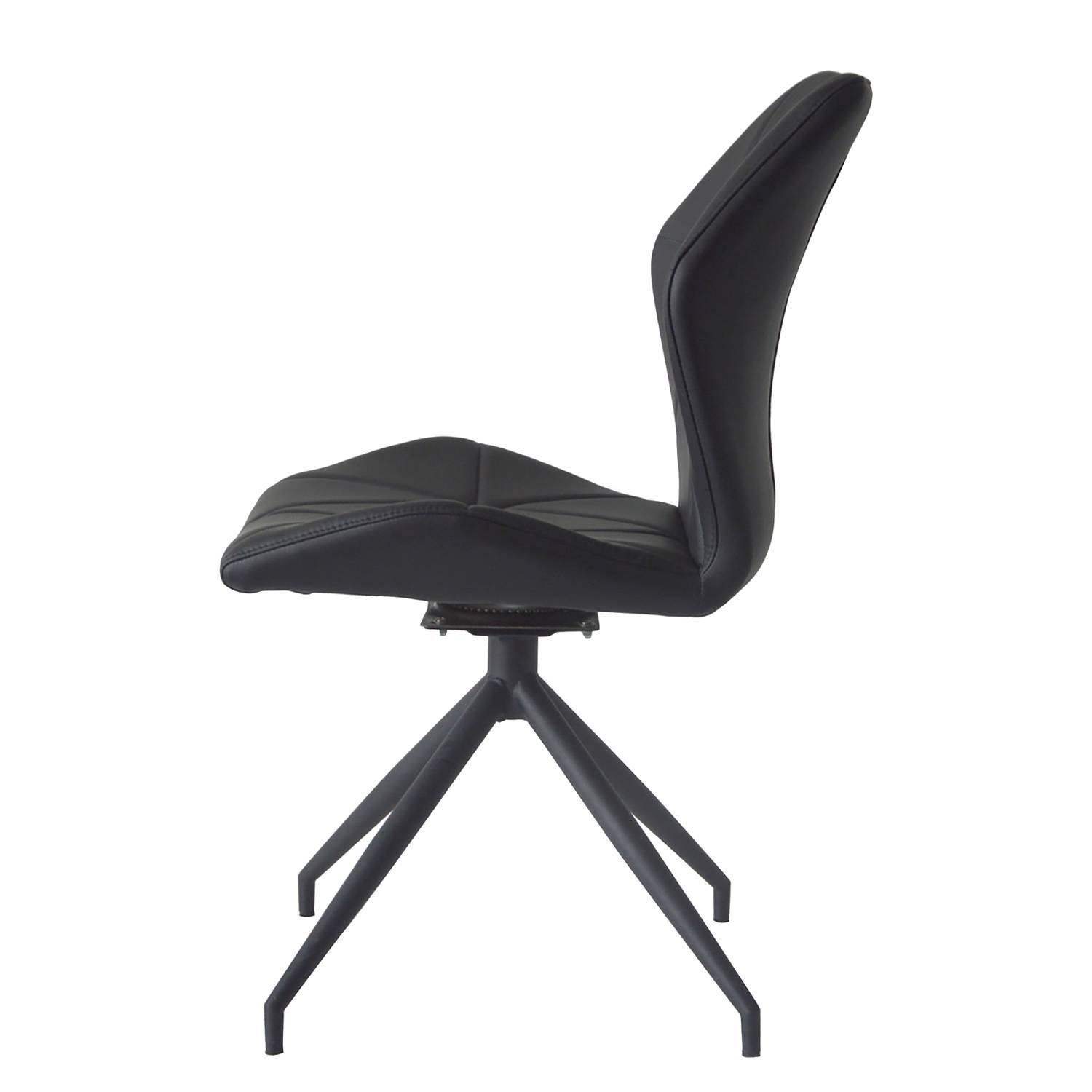 Upholstered Chair Frontera Swivel Set of 2 Black