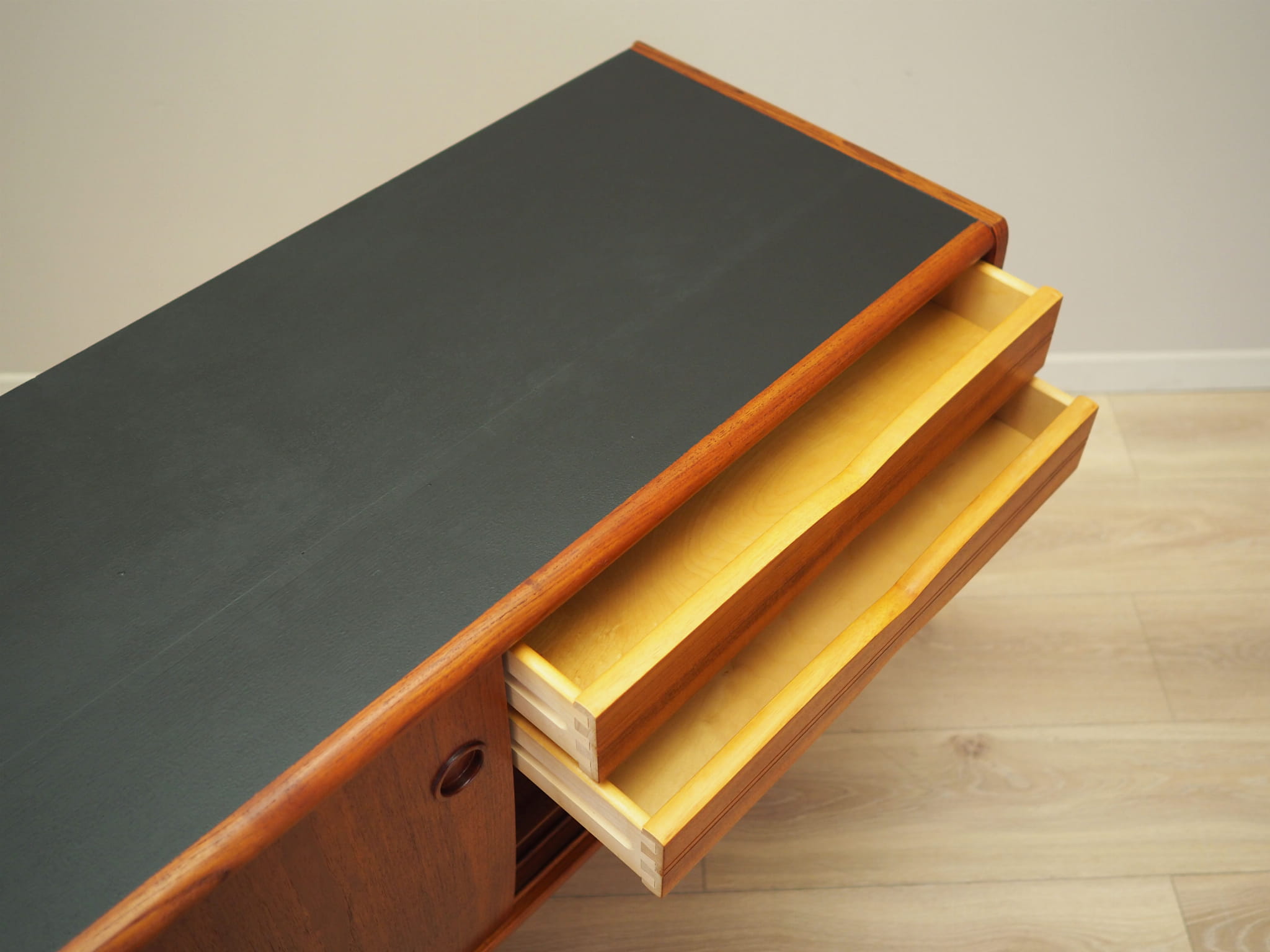 Vintage Sideboard Teakholz Braun 1970er Jahre