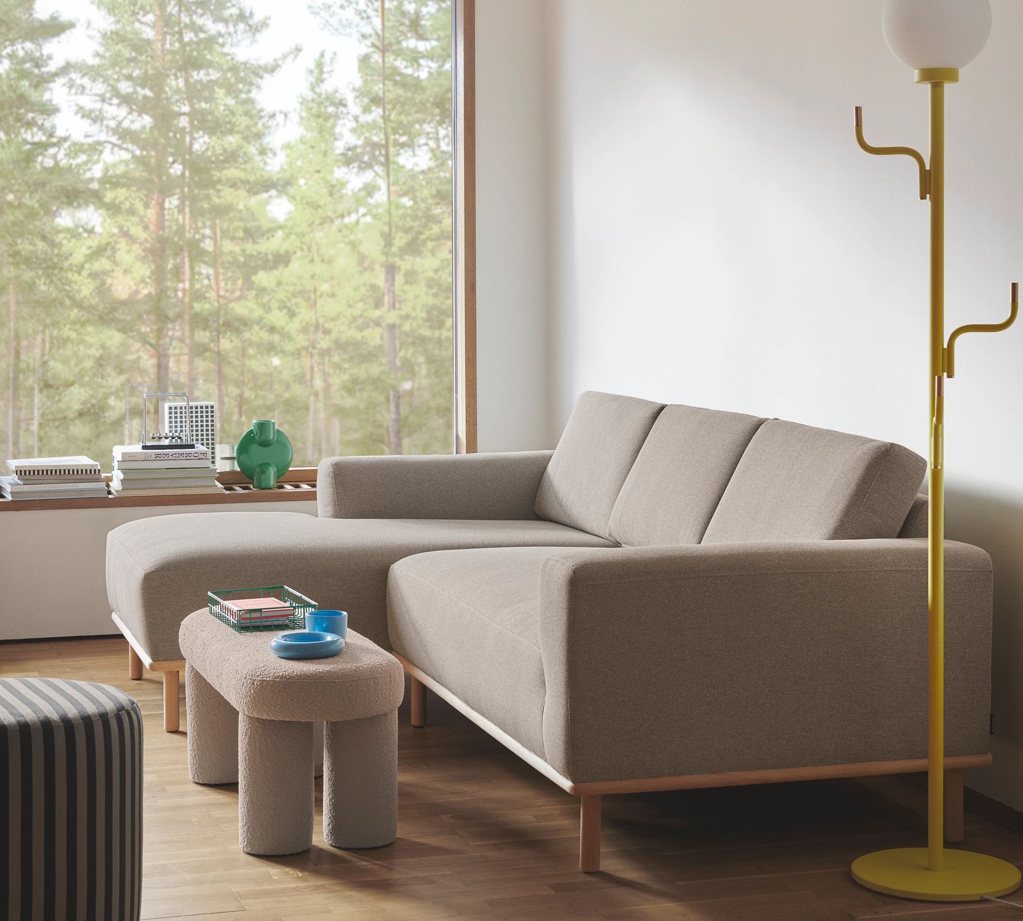 Vilmar Sofa mit Récamiere Links Agnes Brown