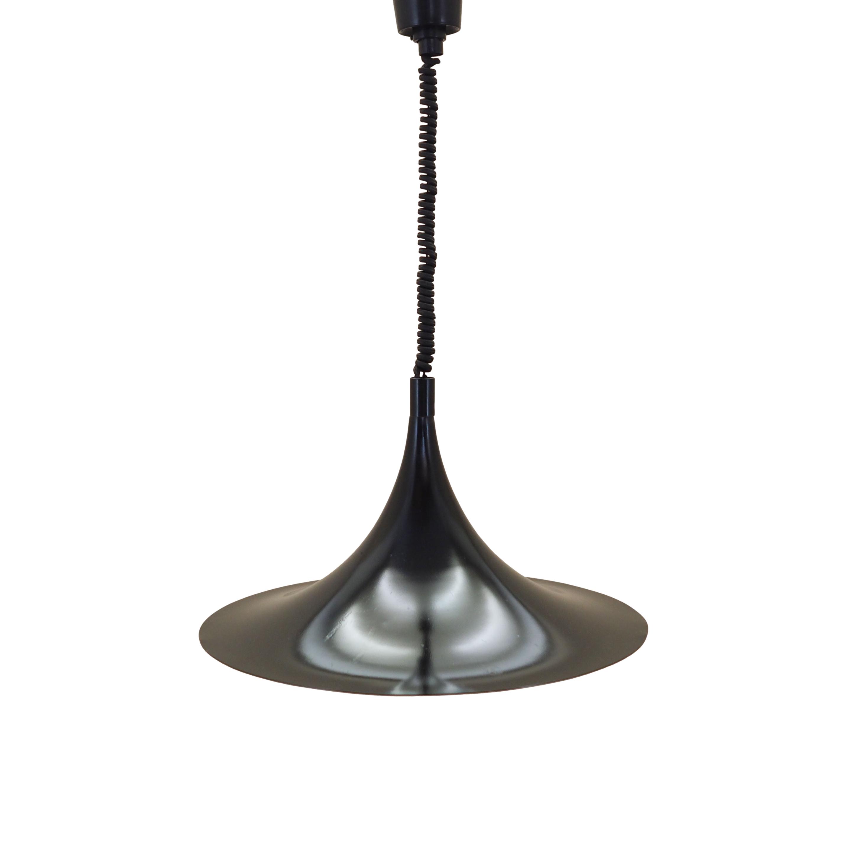 Lampada a sospensione in metallo anni '70