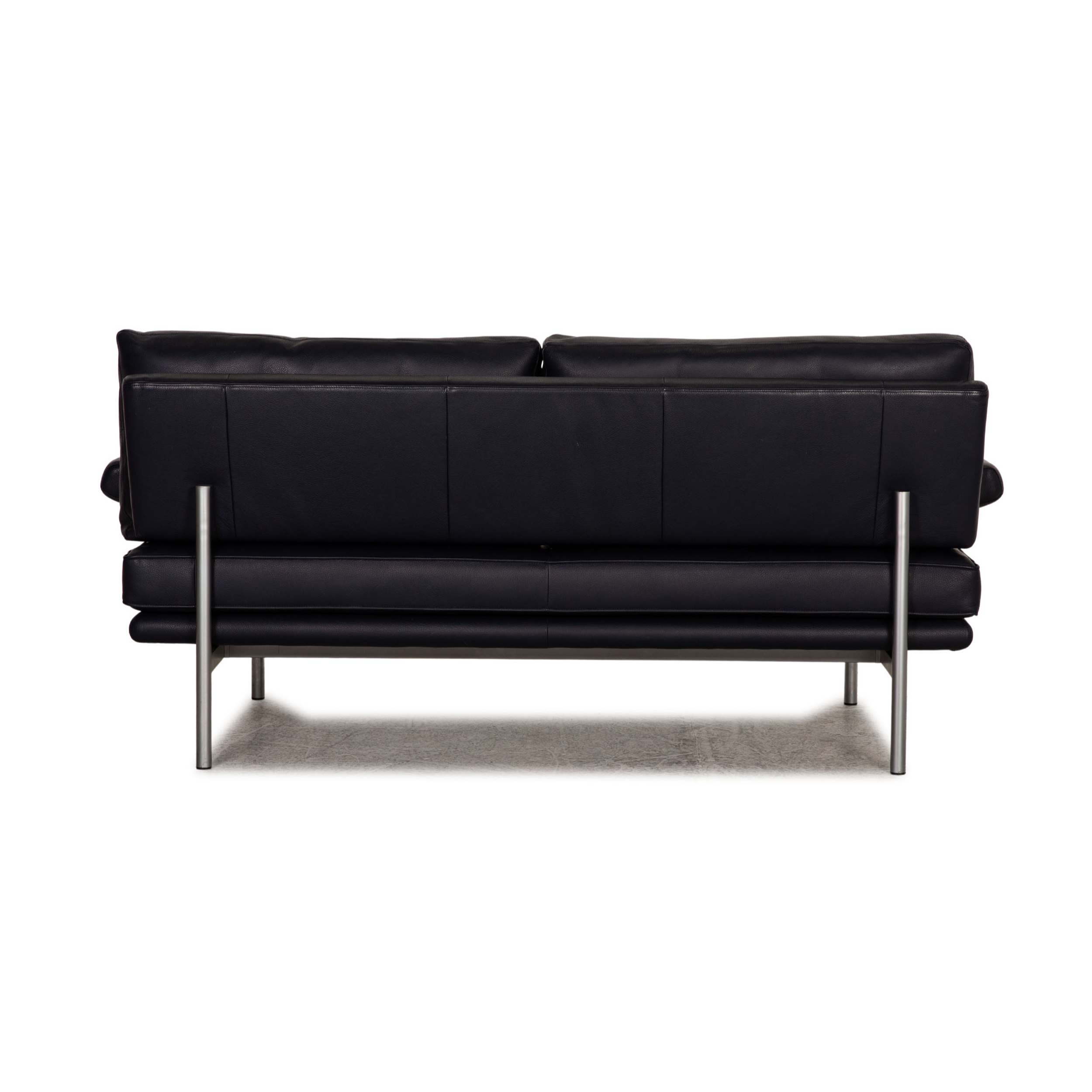 Living Platform Sofa 2-Sitzer Leder Dunkelblau