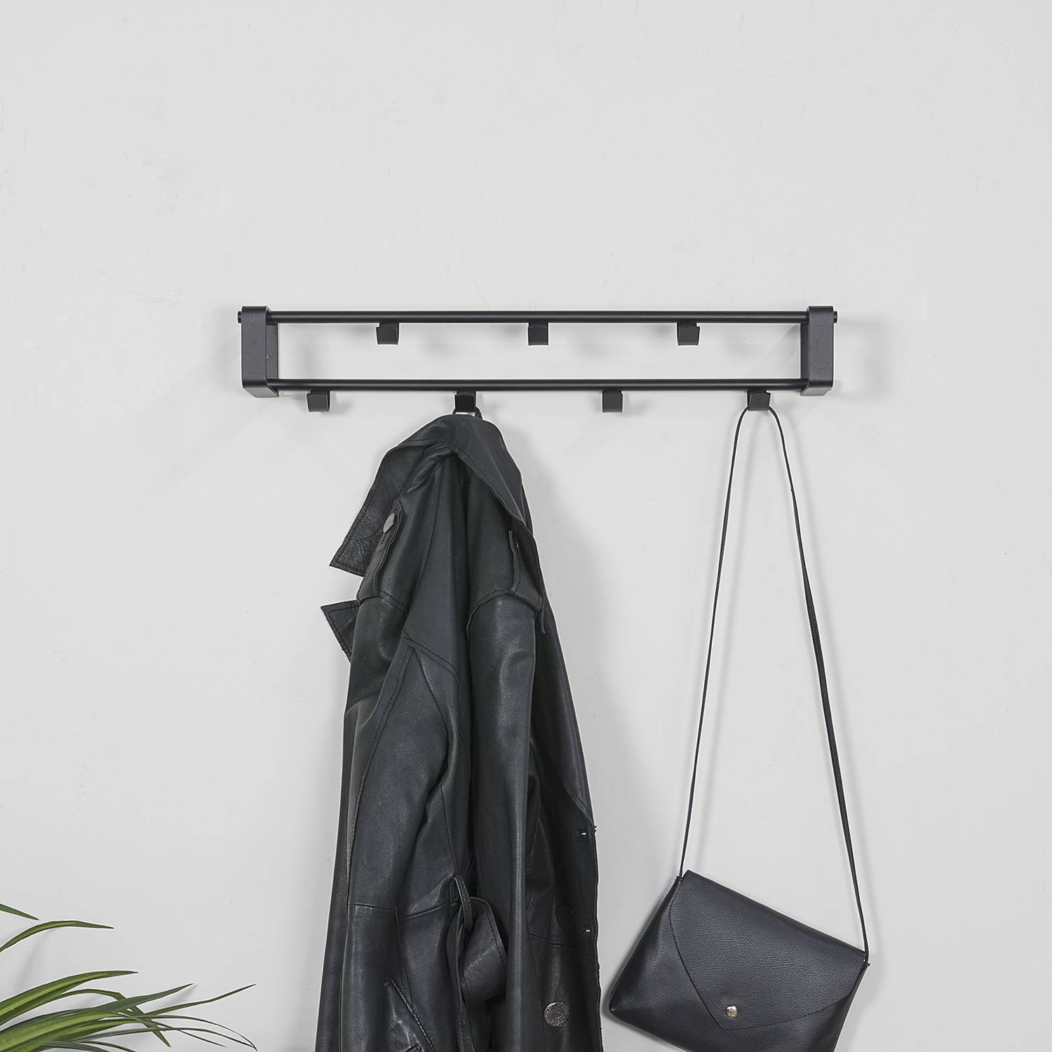 Wandgarderobe Welbeck I Metall Schwarz