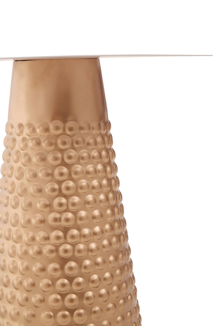 Amira Beistelltisch Eisen Gold Weiß 41cm