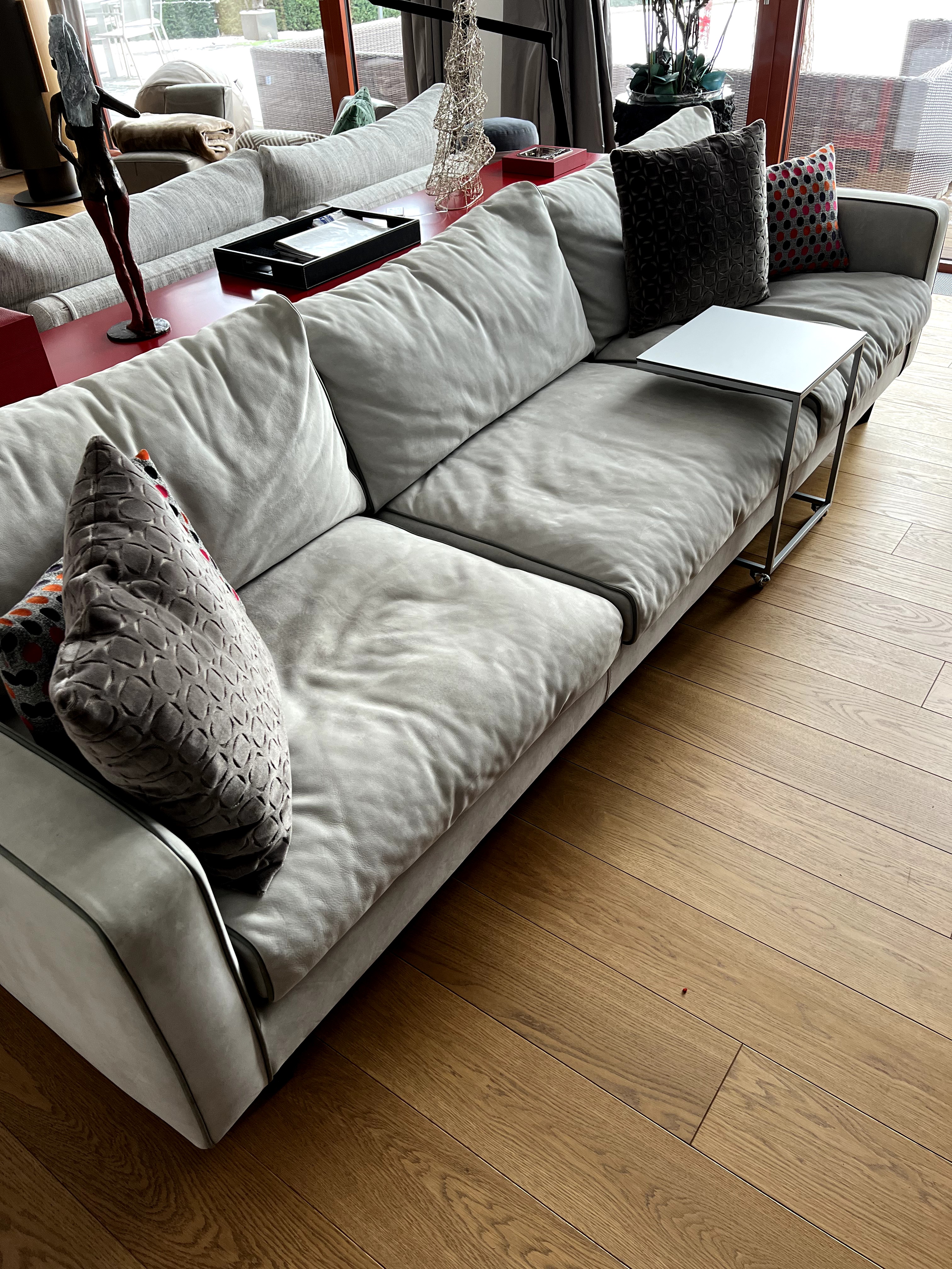 Stoccolma Sofa Leder Kaschmir Nuage