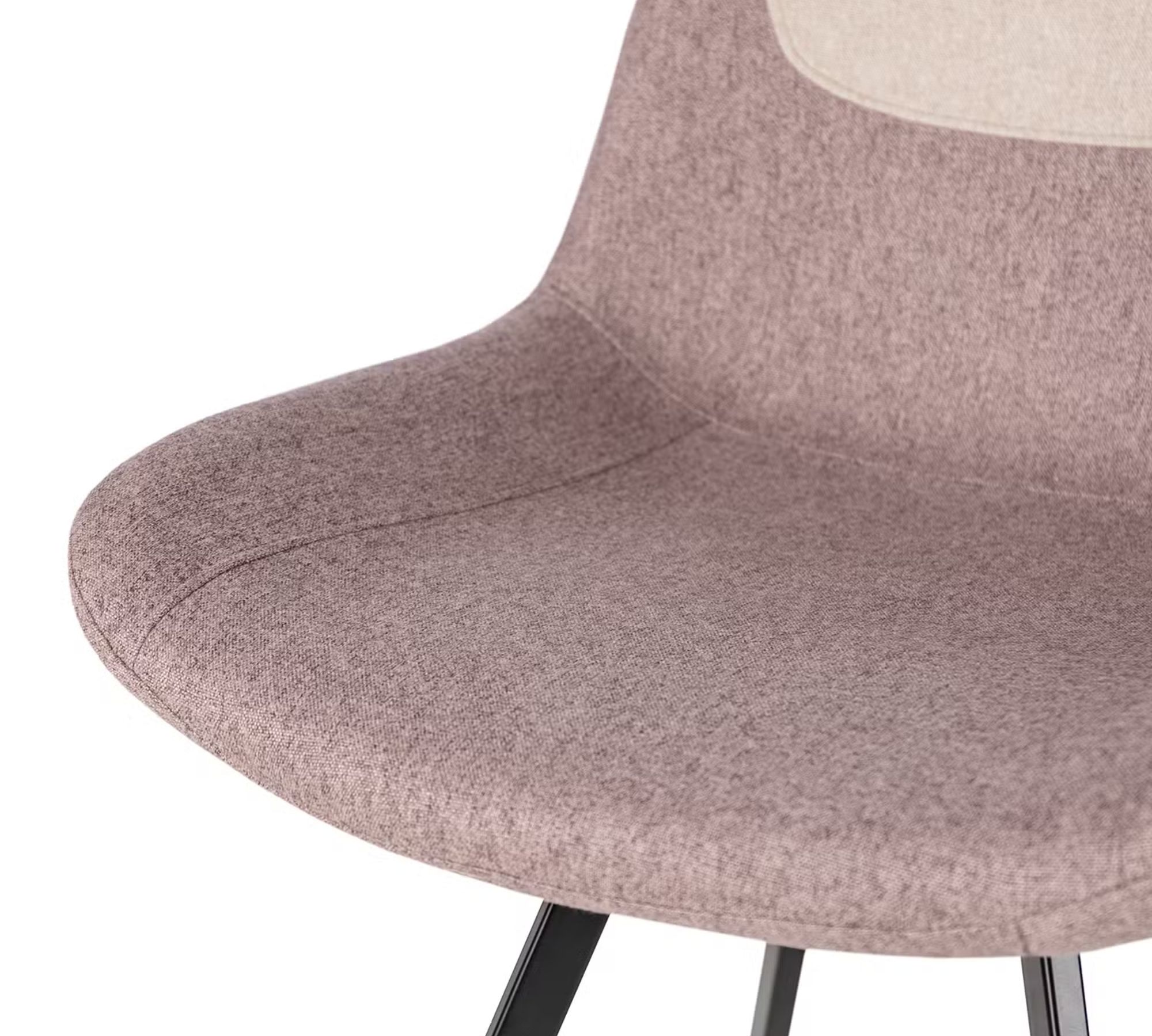 2x Cielo II Dining chair steel fabric stone brown