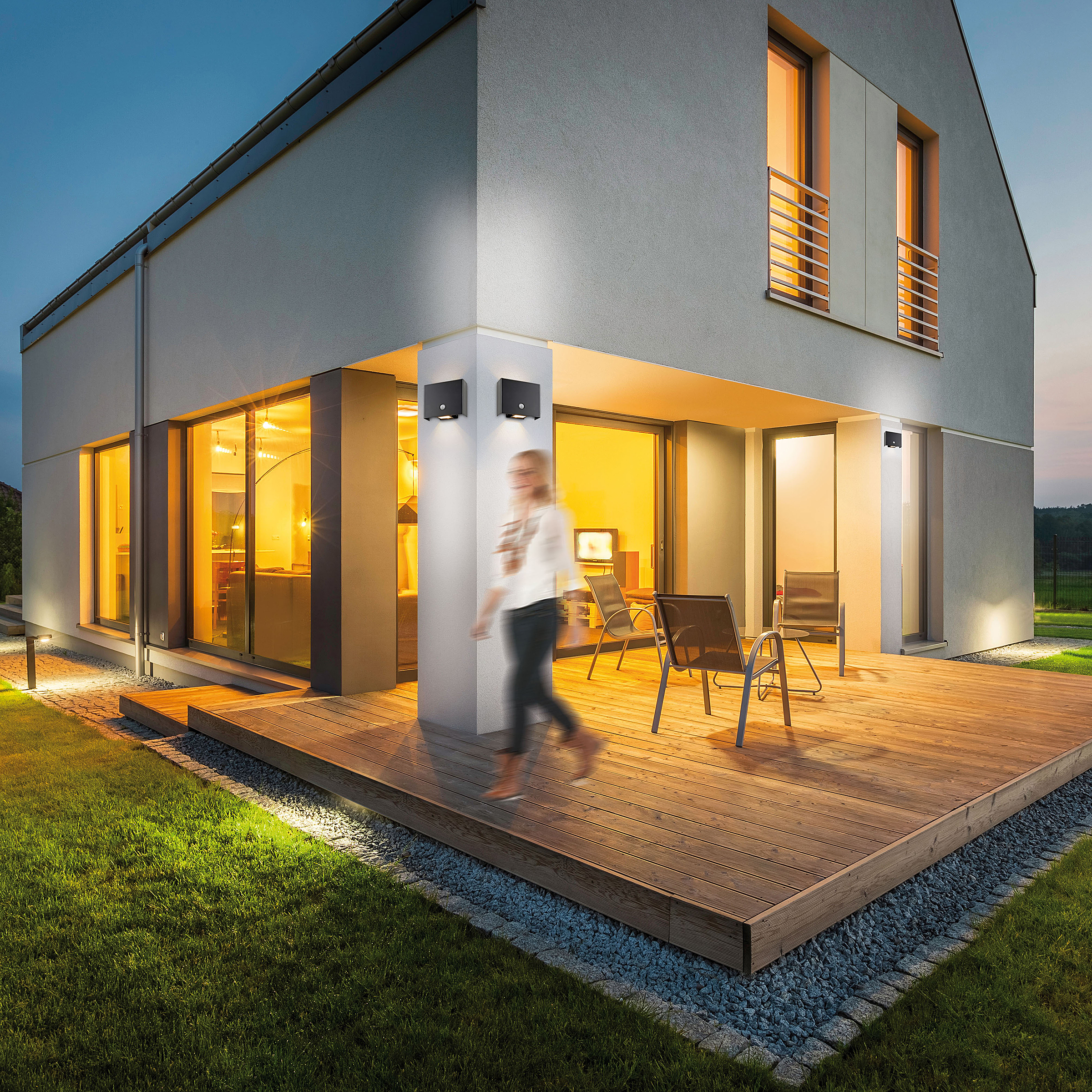 Amin LED-Wandleuchte Aluminium 2-flammig