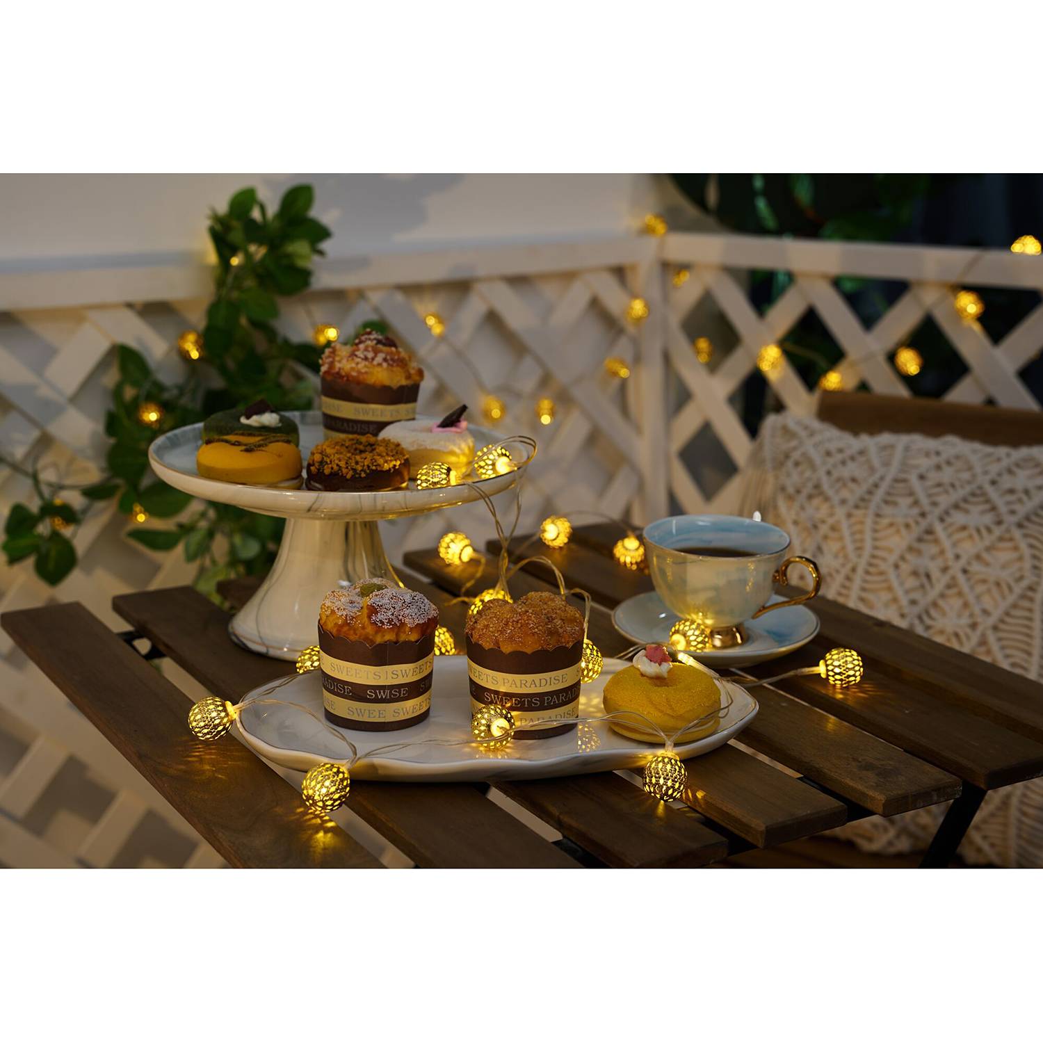 Sunshine Glamour Solarlichterkette 1-flammig Aluminium 