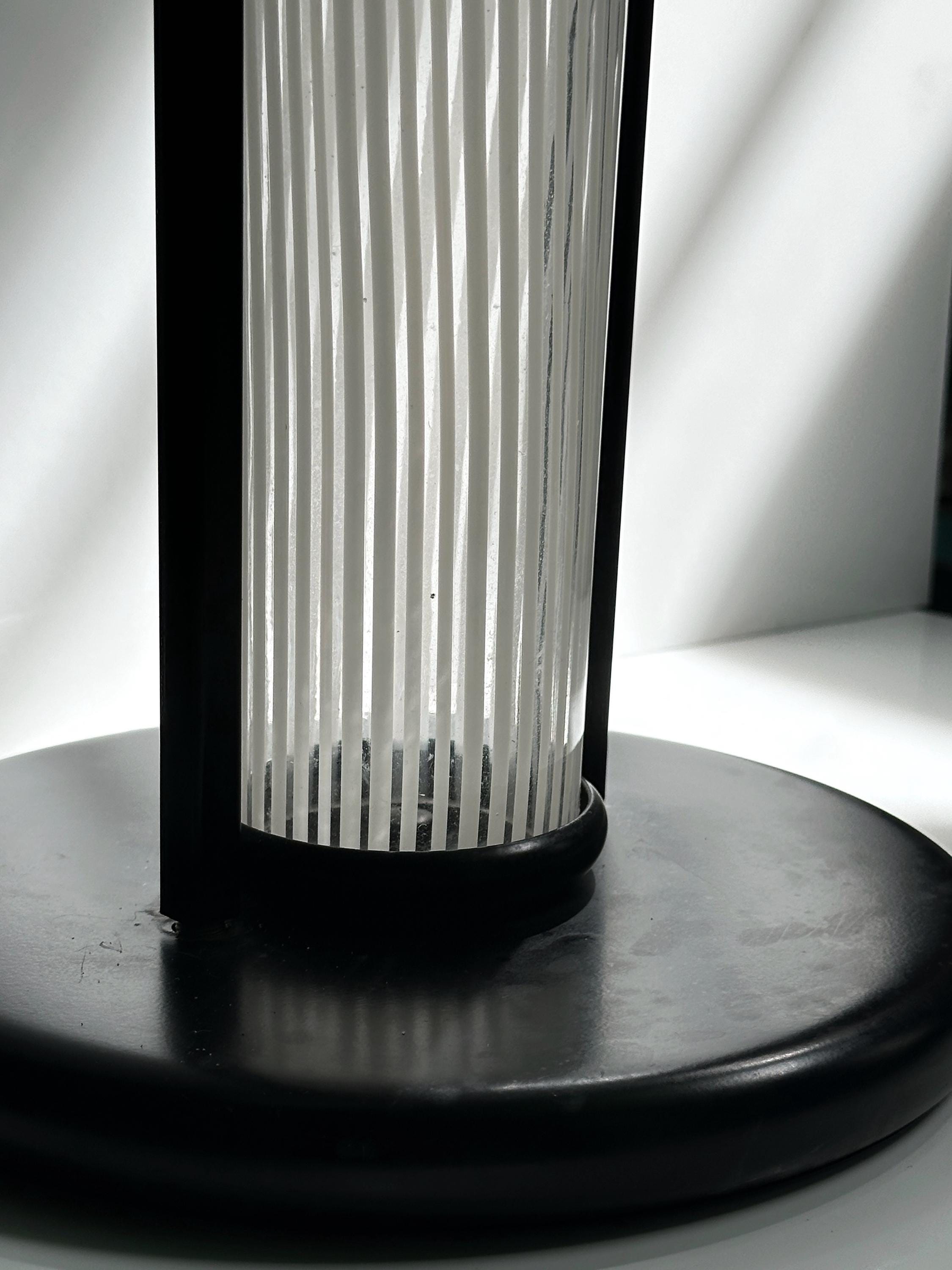 Vintage Bruno Gecchelin Table Lamp White 1980s