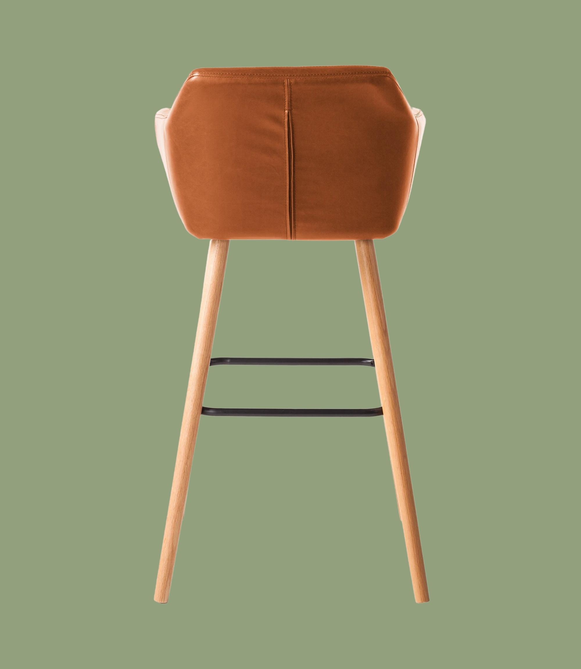 2x Barstuhl Kunstleder Braun
