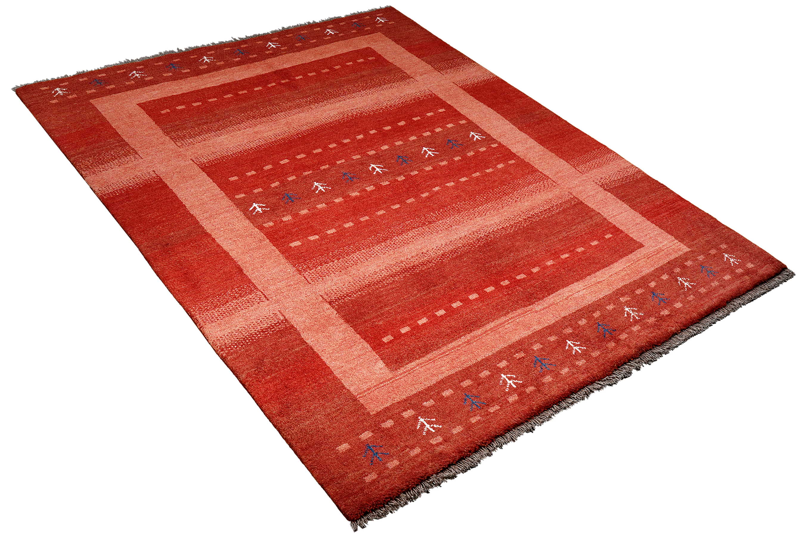 Rizbaf Gabbeh-Teppich Wolle Rot