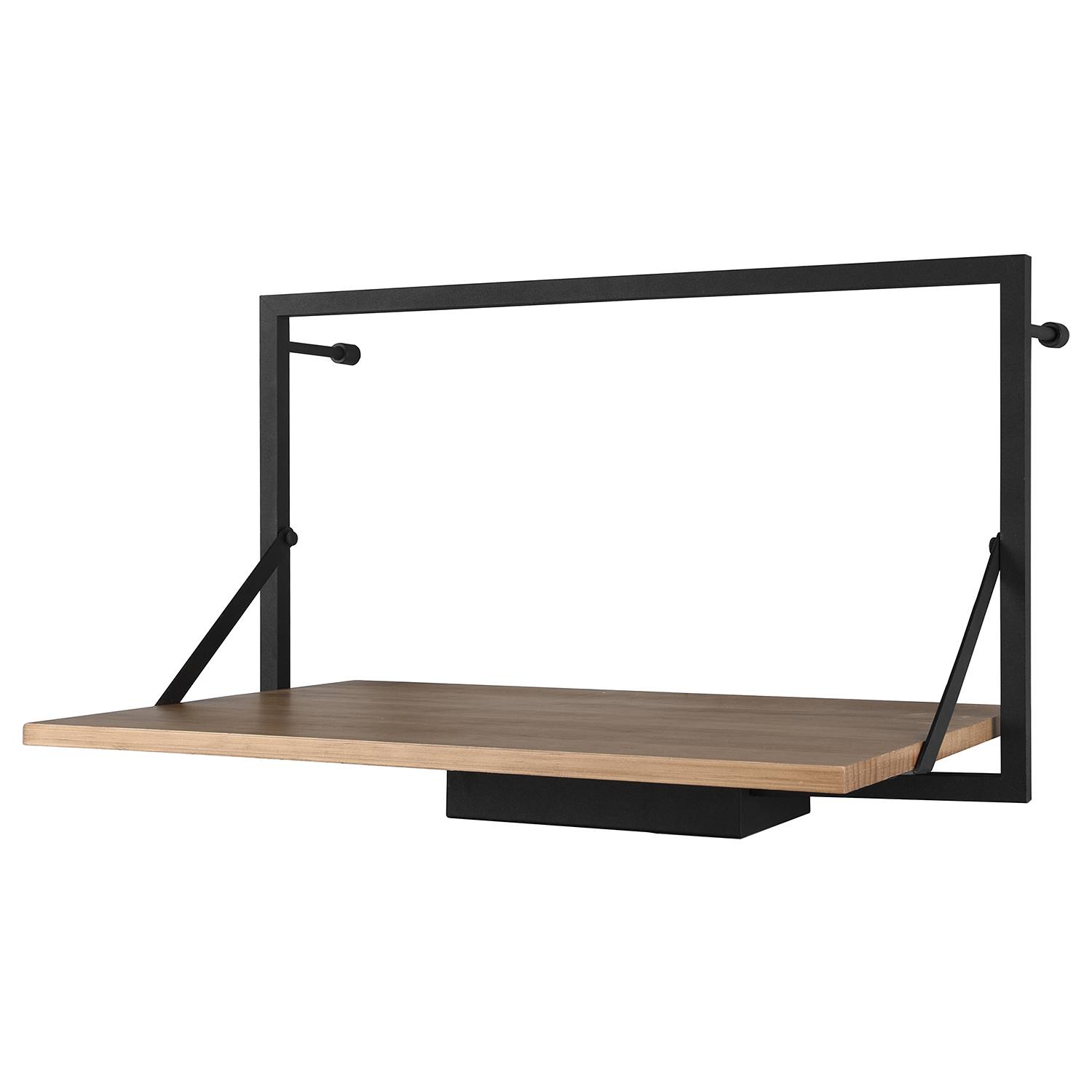 Wandregal Legno I Inkl. Beleuchtung Schwarz