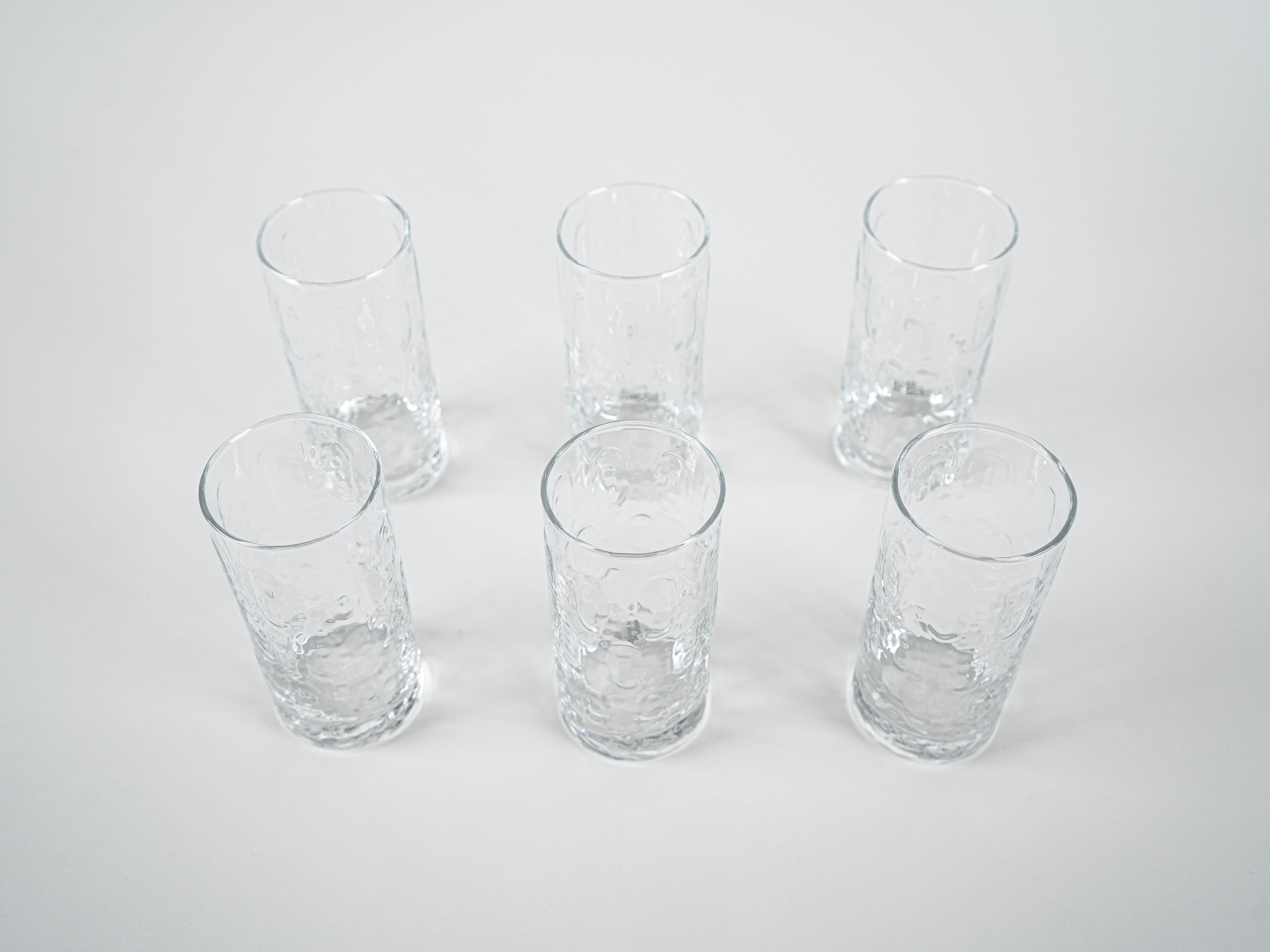Set of six glasses 1970s