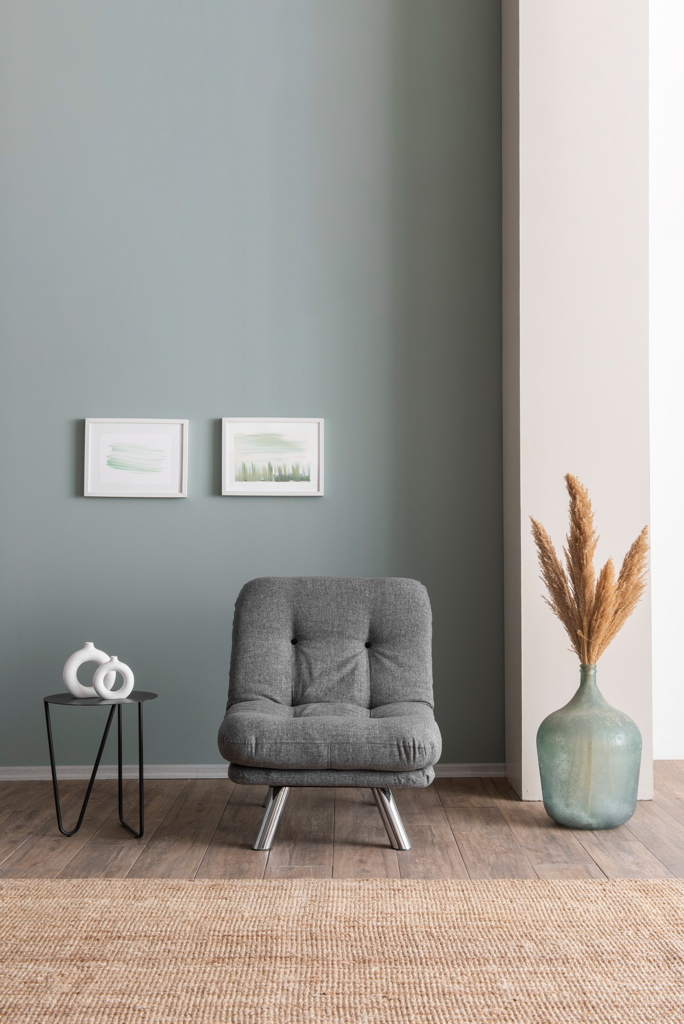 Misa Small Solo Sofa Bed 1-Seater Light Grey