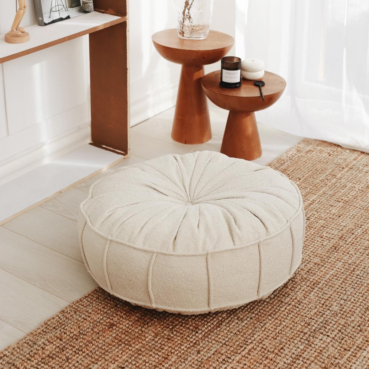 Vintage seat cushion Teddy White