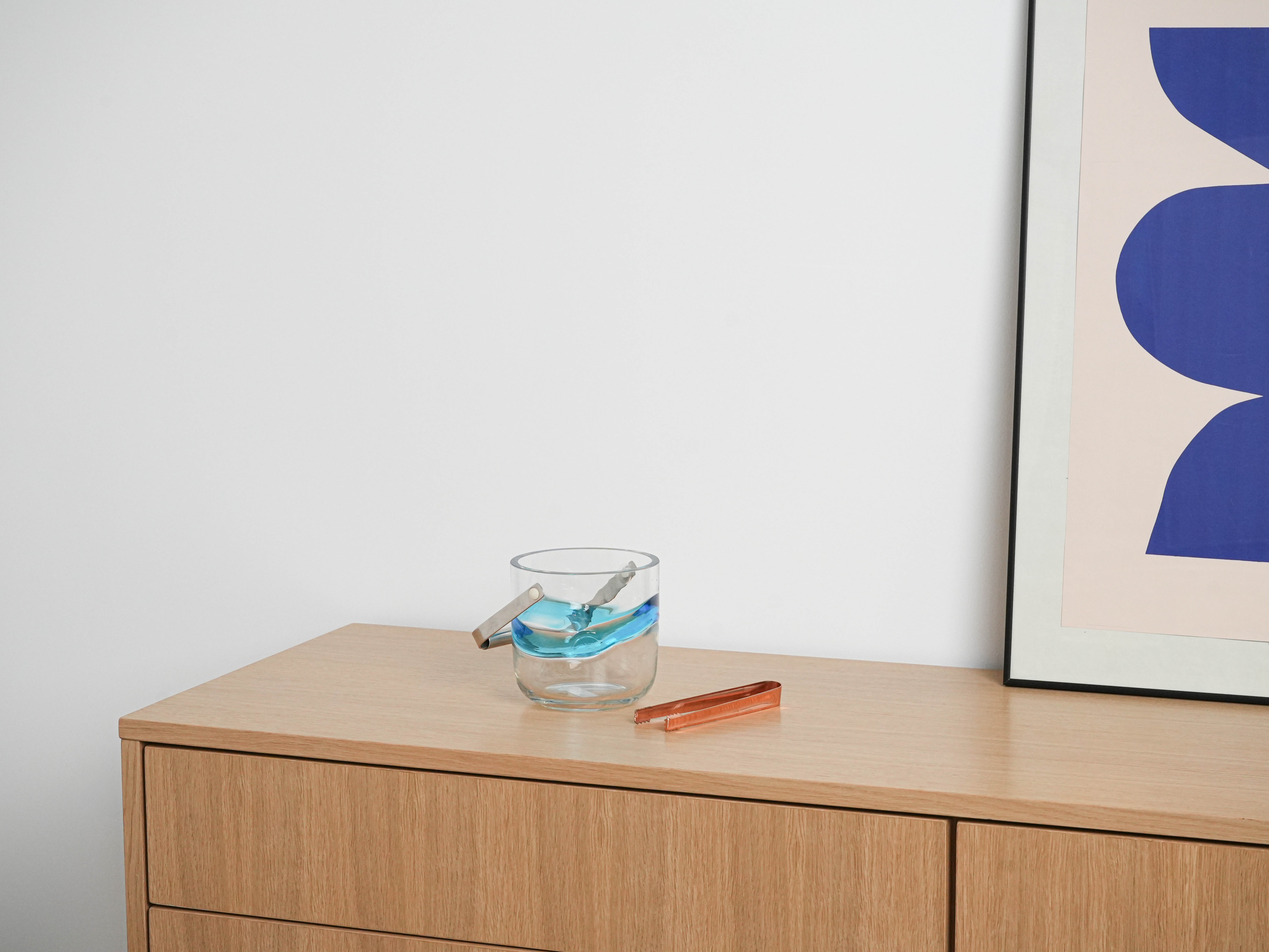 Eiswürfelbehälter aus Glas 1970er Jahre