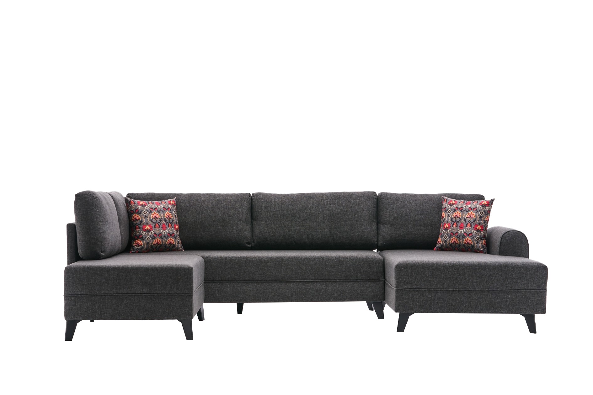 Belen Schlafsofa 4-Sitzer Anthrazit